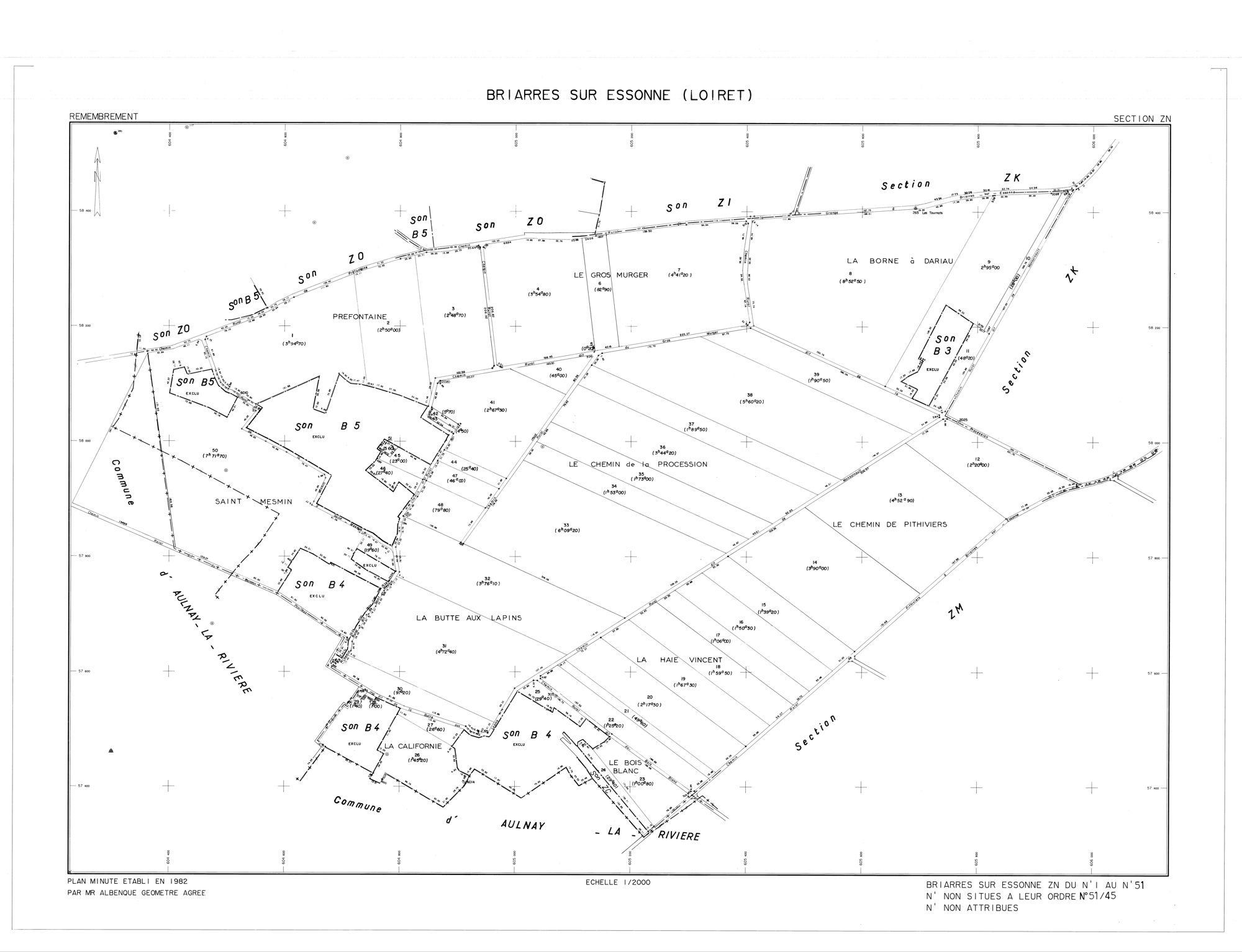 Briarres-sur-Essonne - Sections