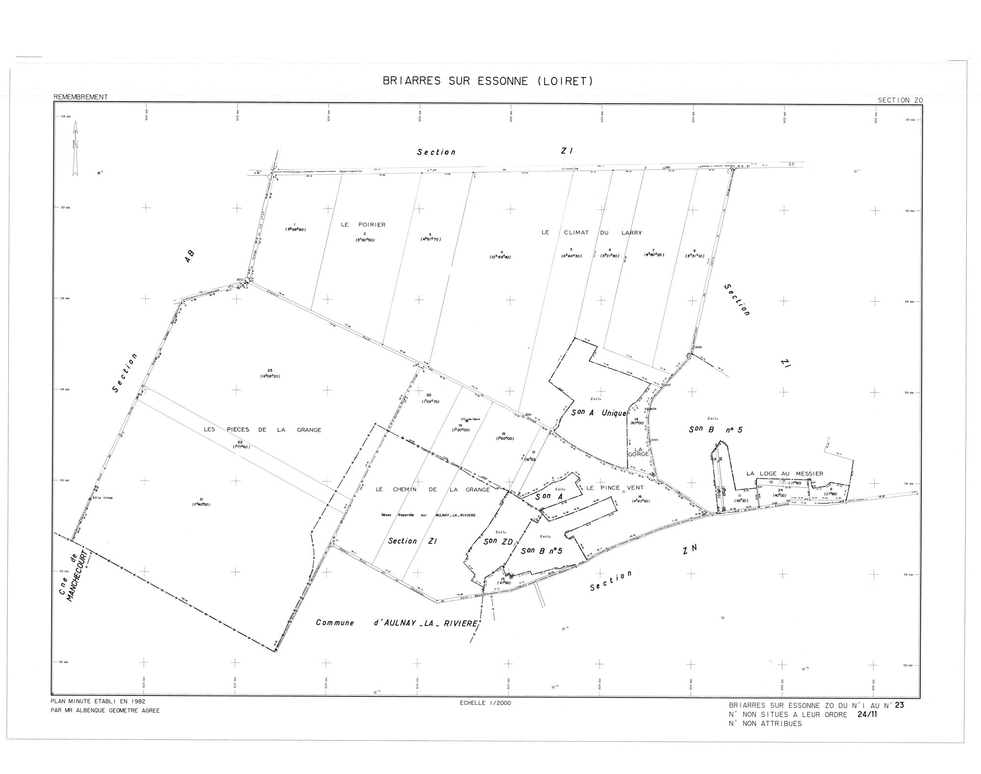 Briarres-sur-Essonne - Sections