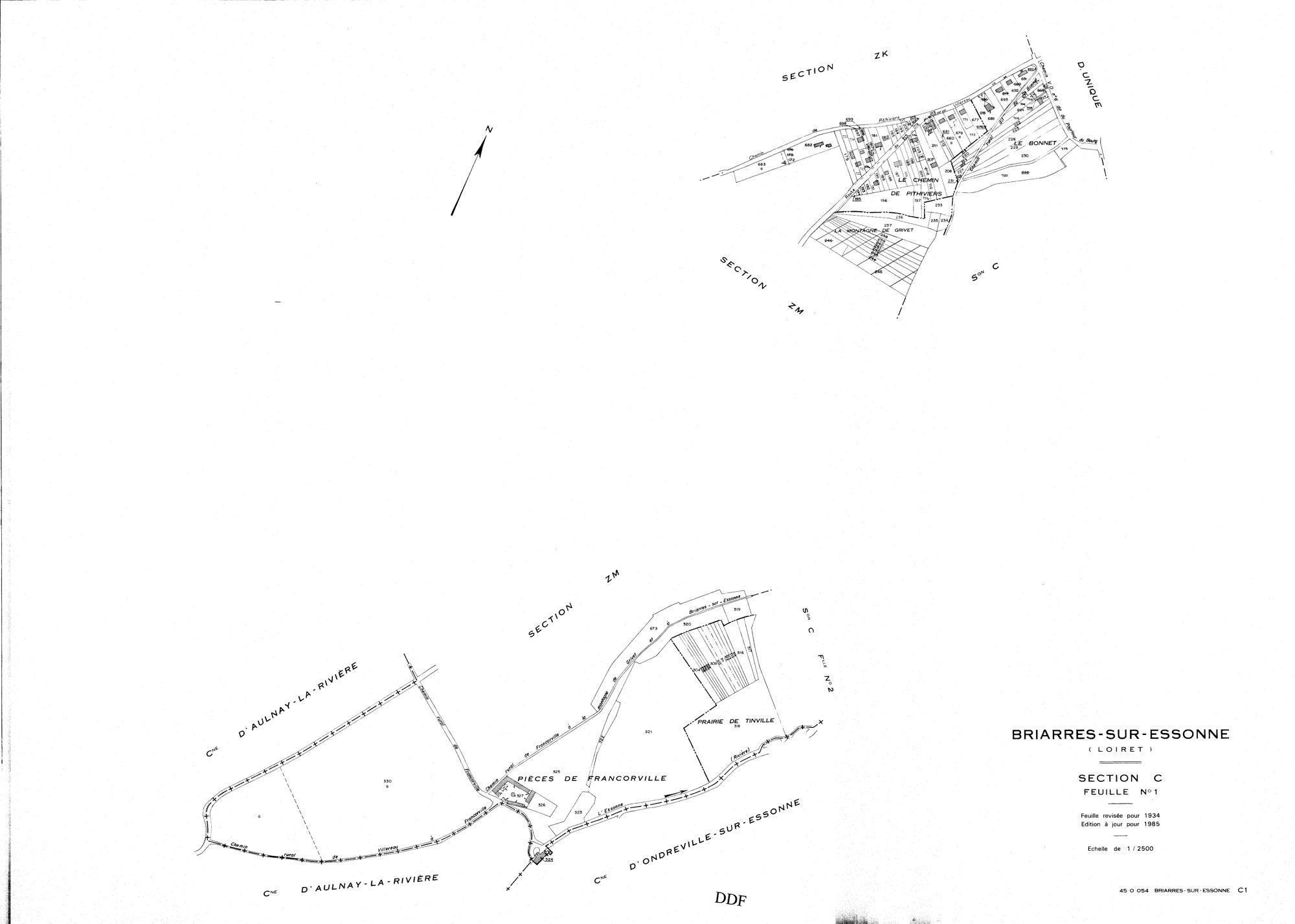 Briarres-sur-Essonne - Sections