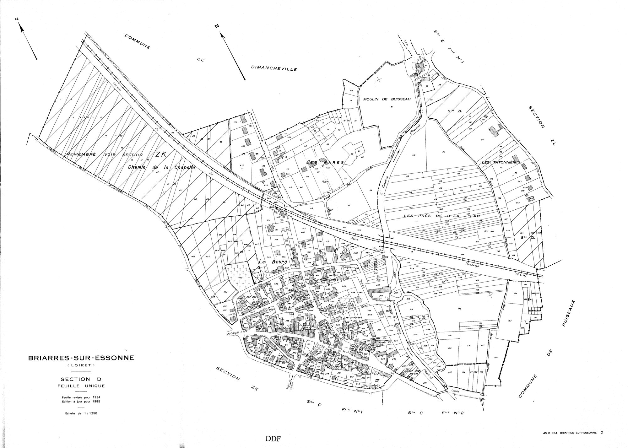 Briarres-sur-Essonne - Sections