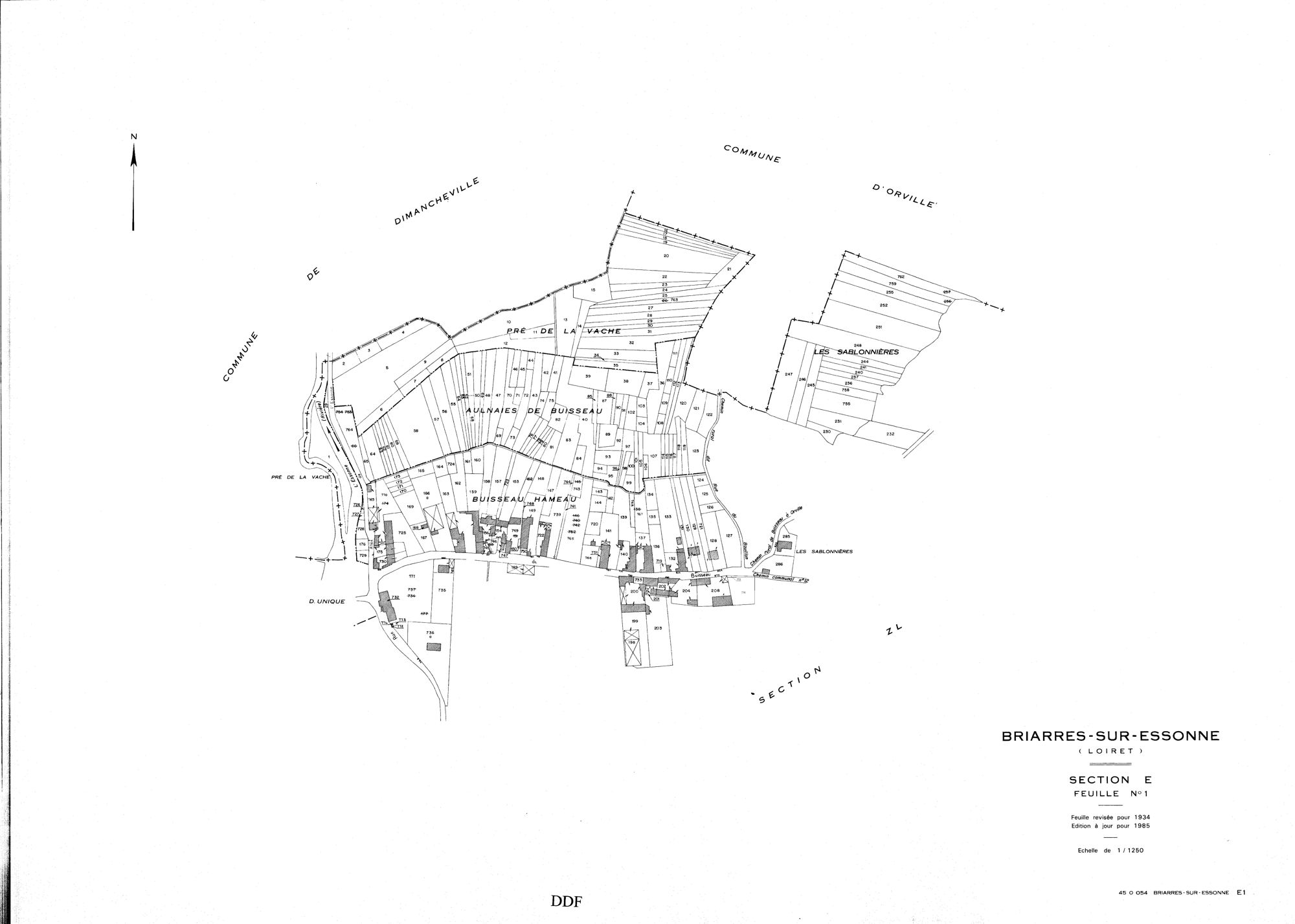 Briarres-sur-Essonne - Sections