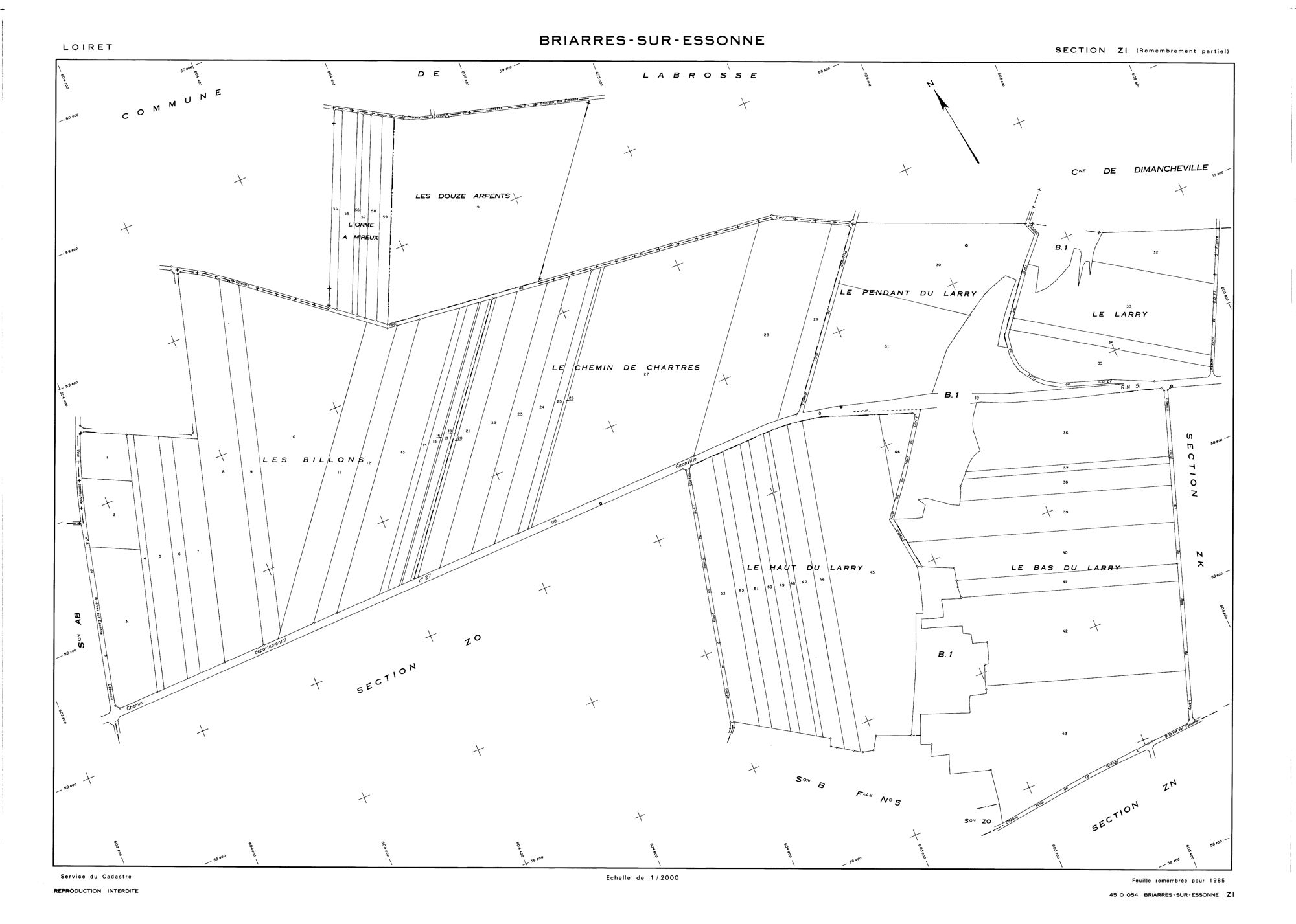 Briarres-sur-Essonne - Sections