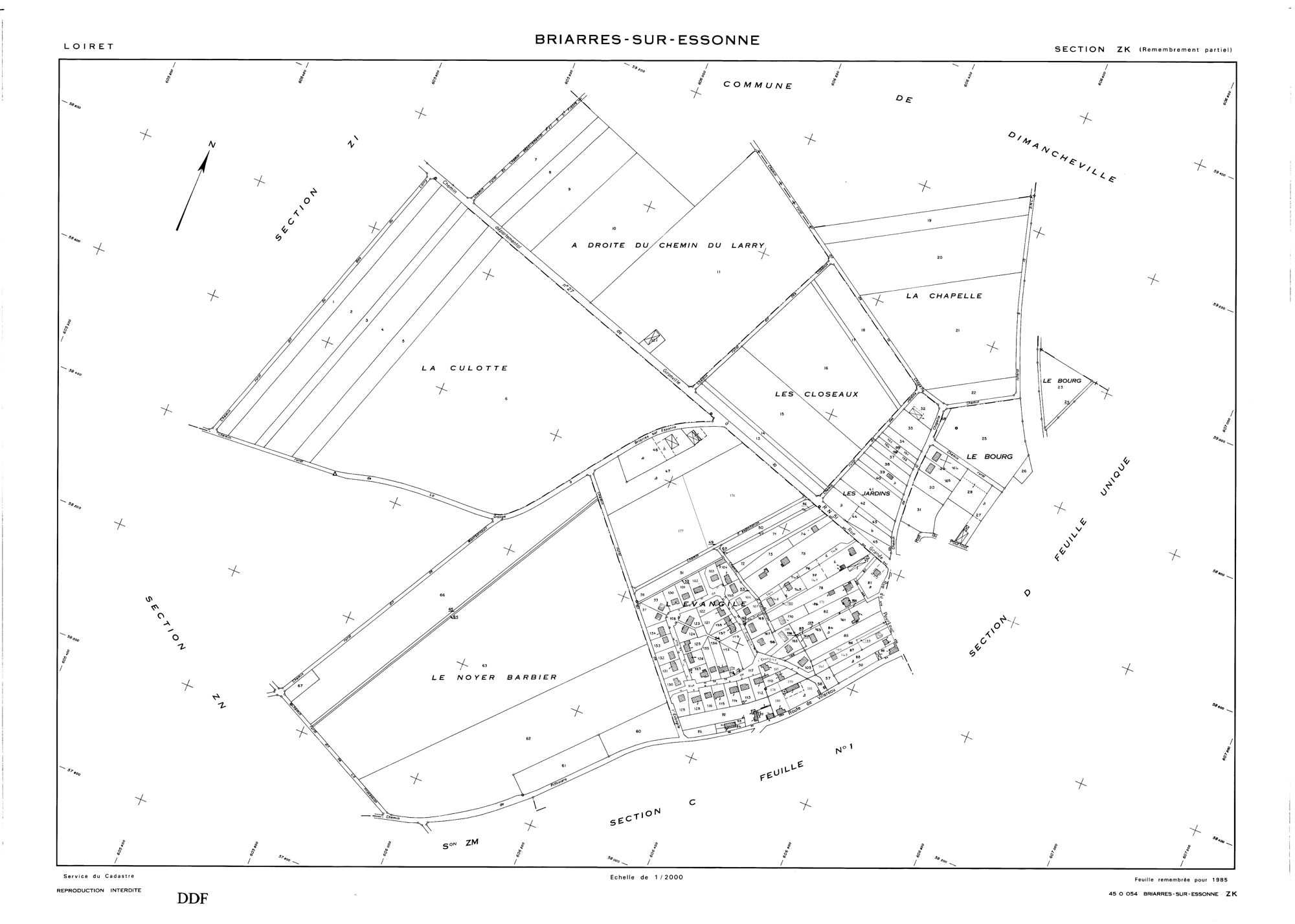 Briarres-sur-Essonne - Sections