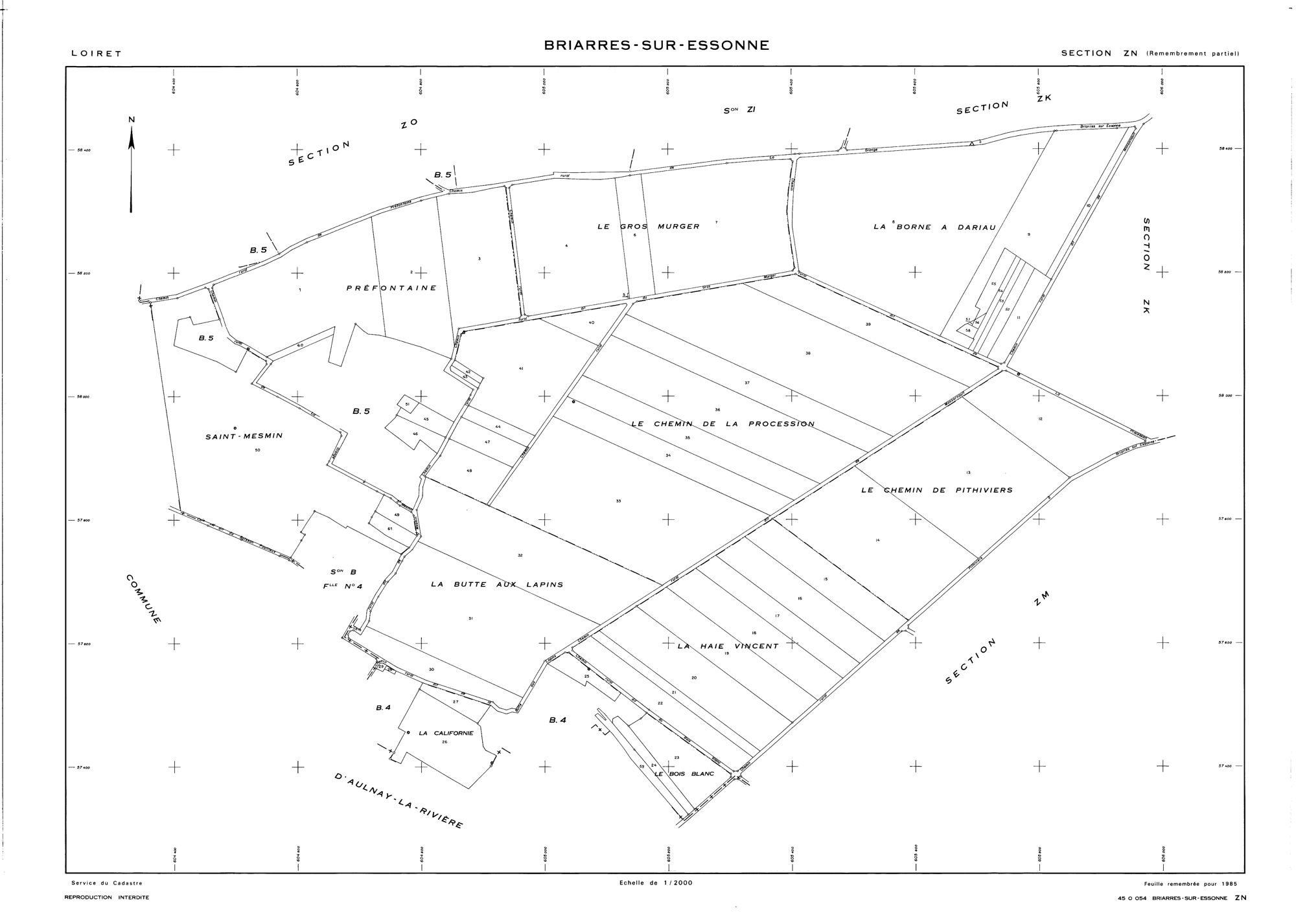 Briarres-sur-Essonne - Sections