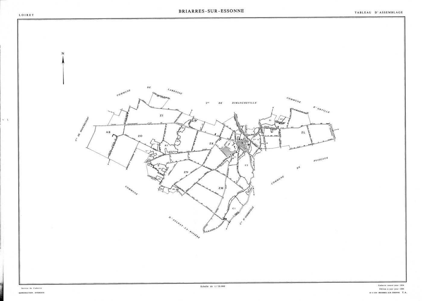 Briarres-sur-Essonne - Tableau d'assemblage