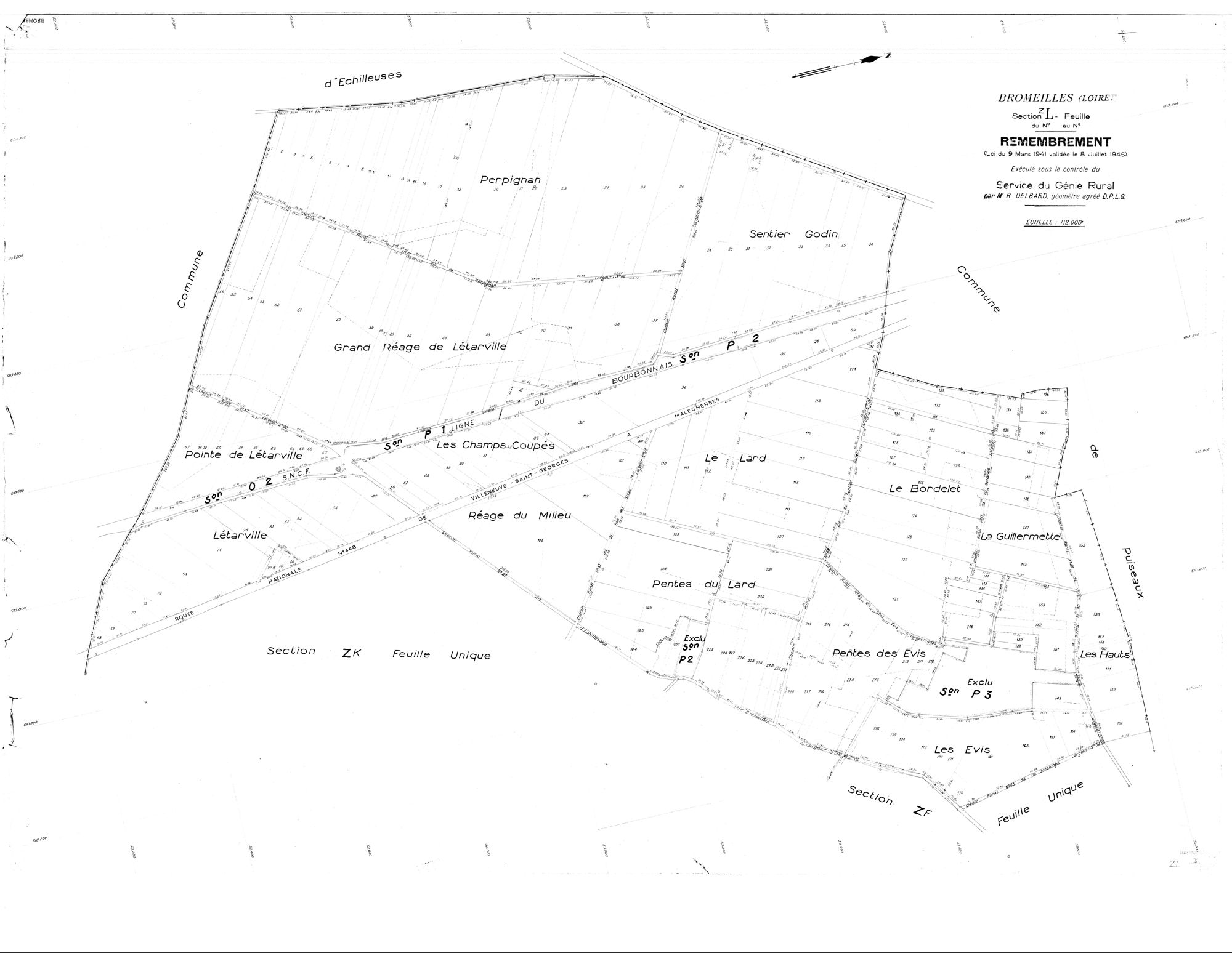 Bromeilles - Sections