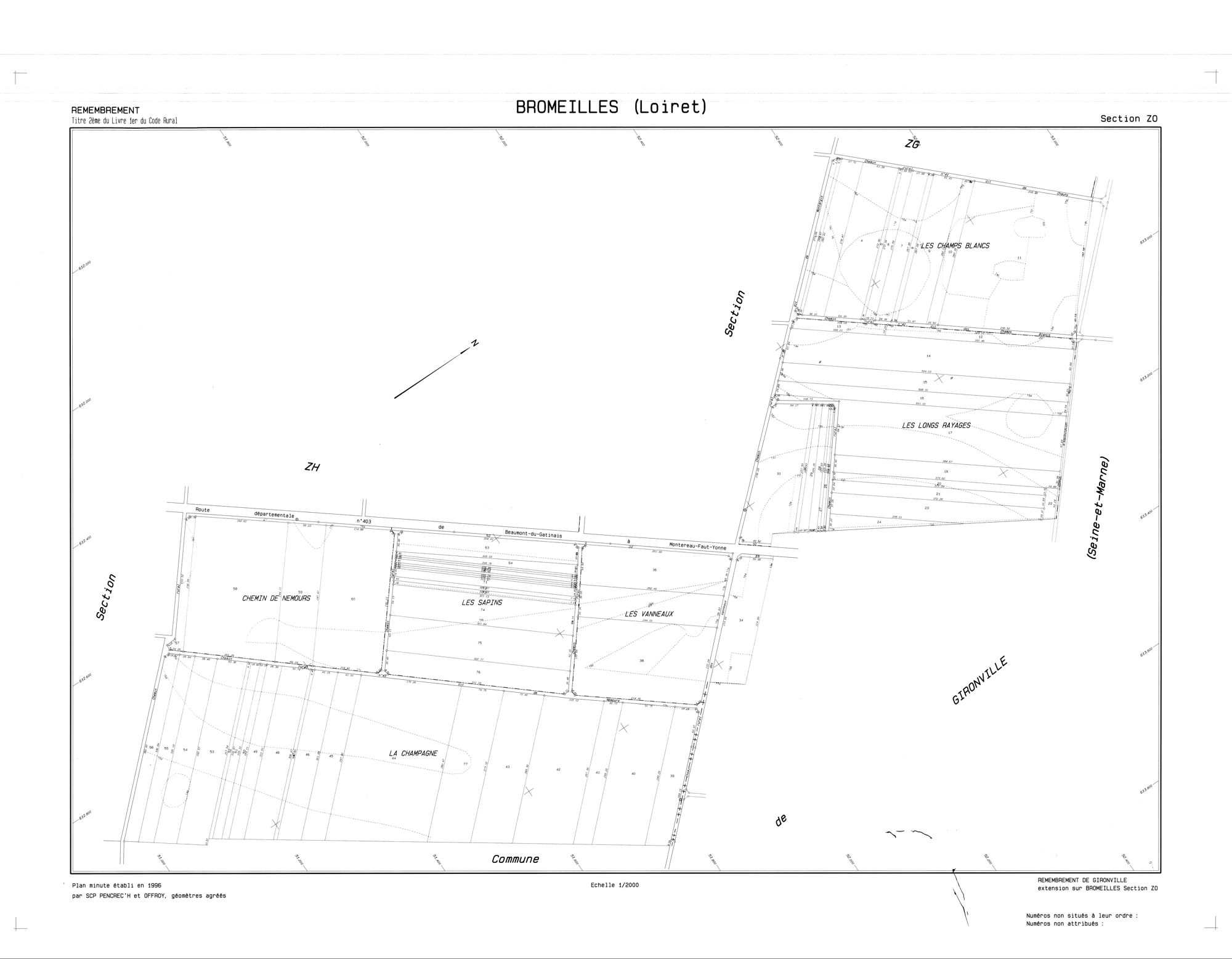 Bromeilles - Sections