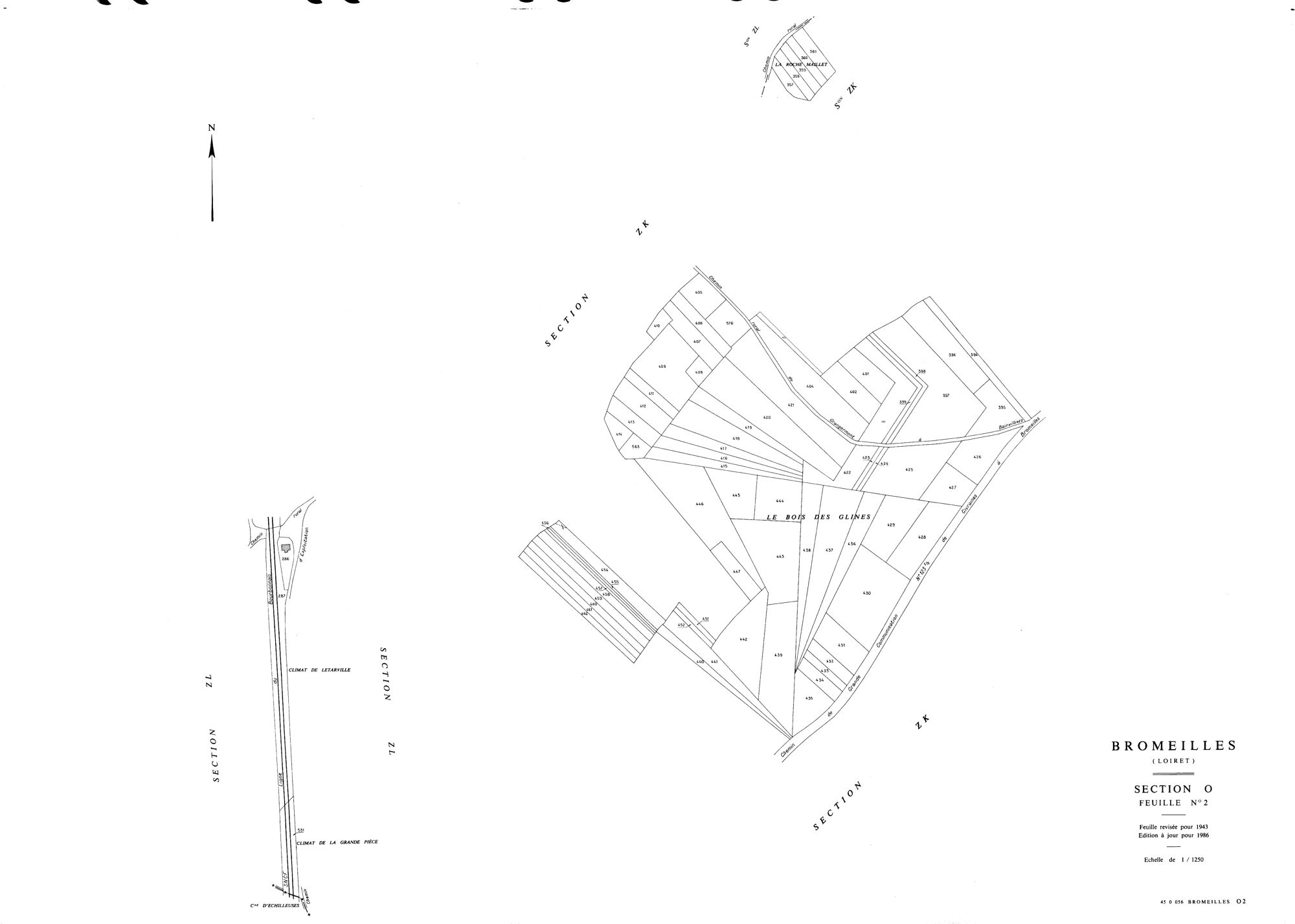 Bromeilles - Sections