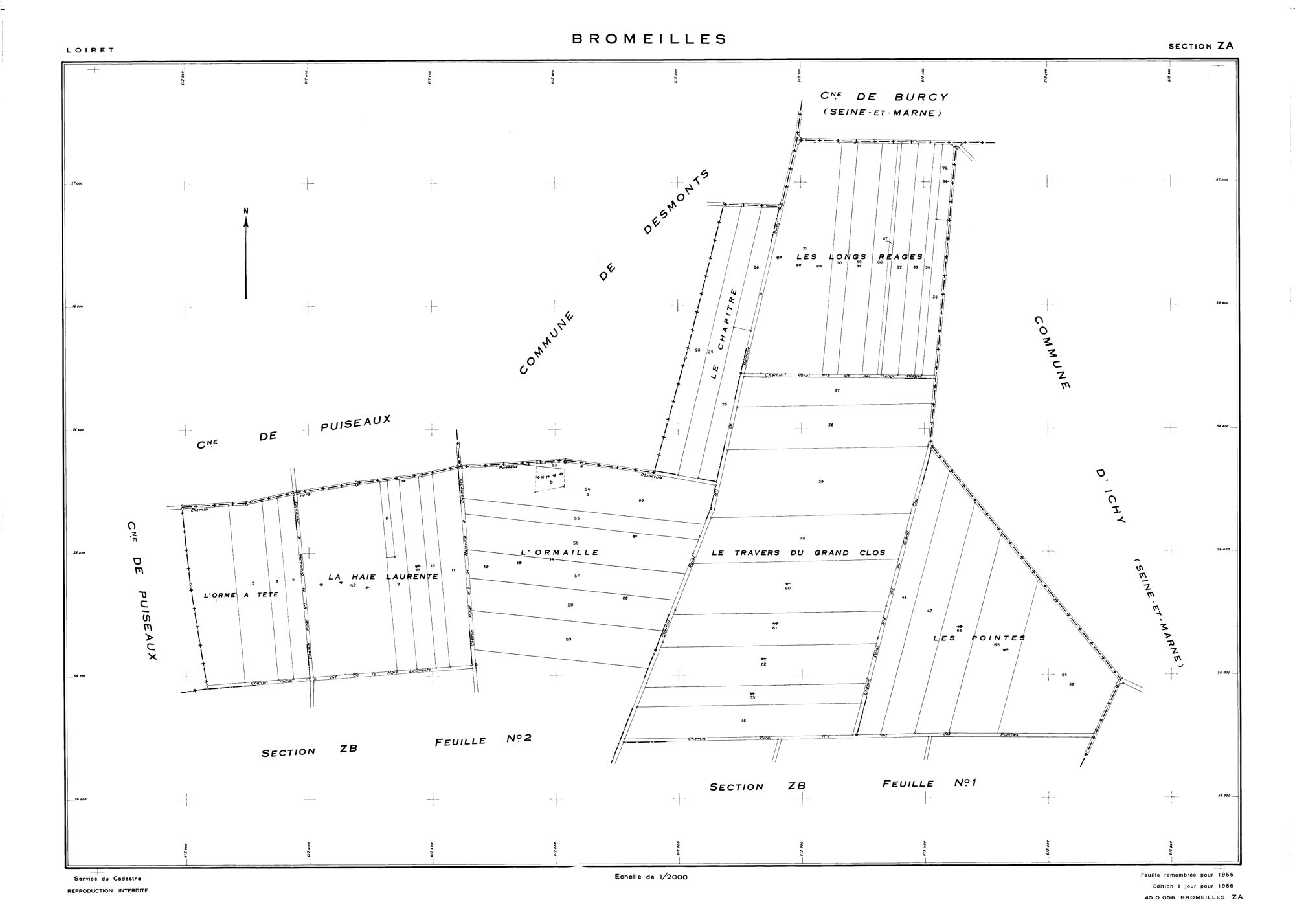 Bromeilles - Sections