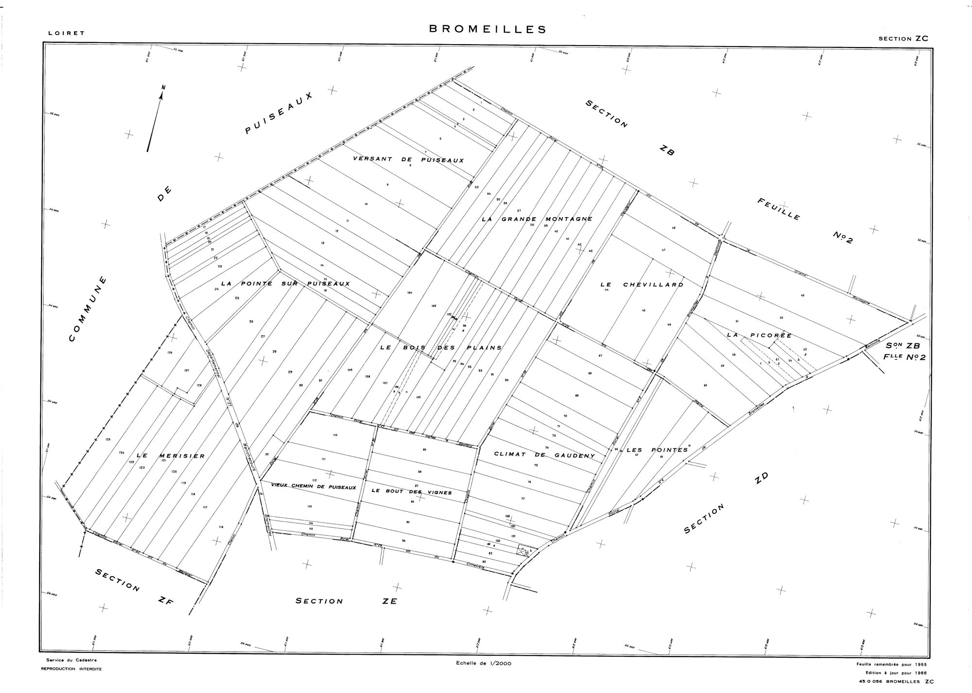 Bromeilles - Sections