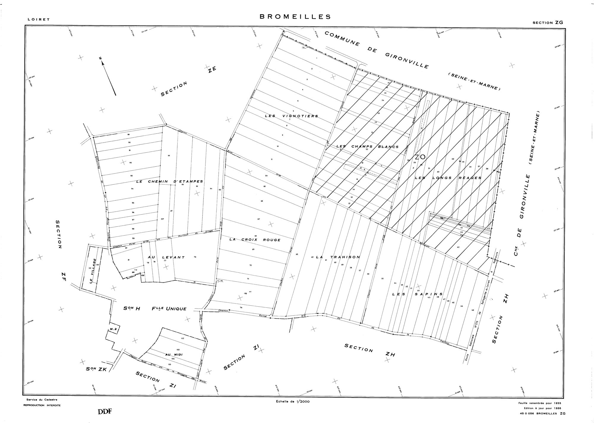Bromeilles - Sections