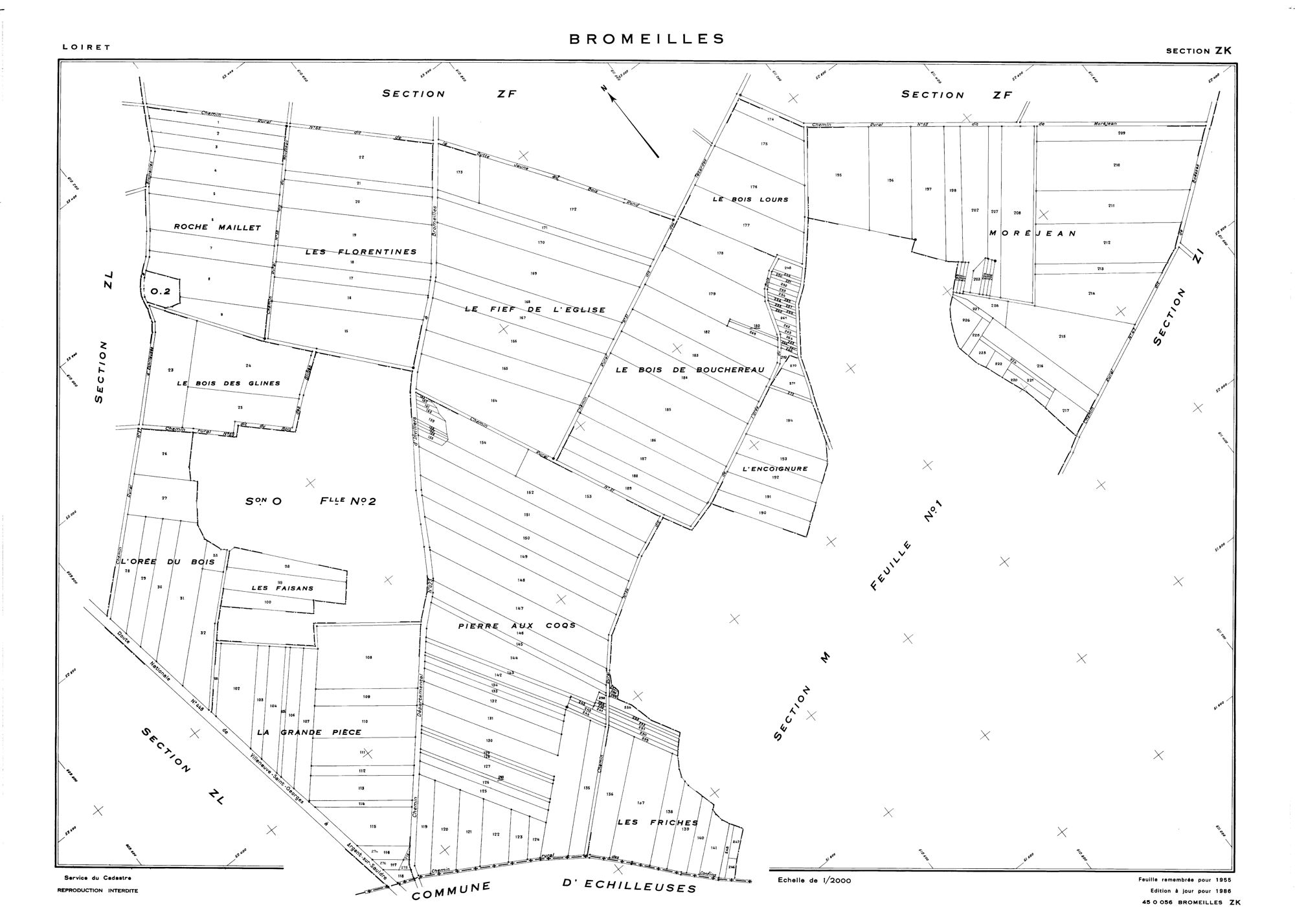 Bromeilles - Sections