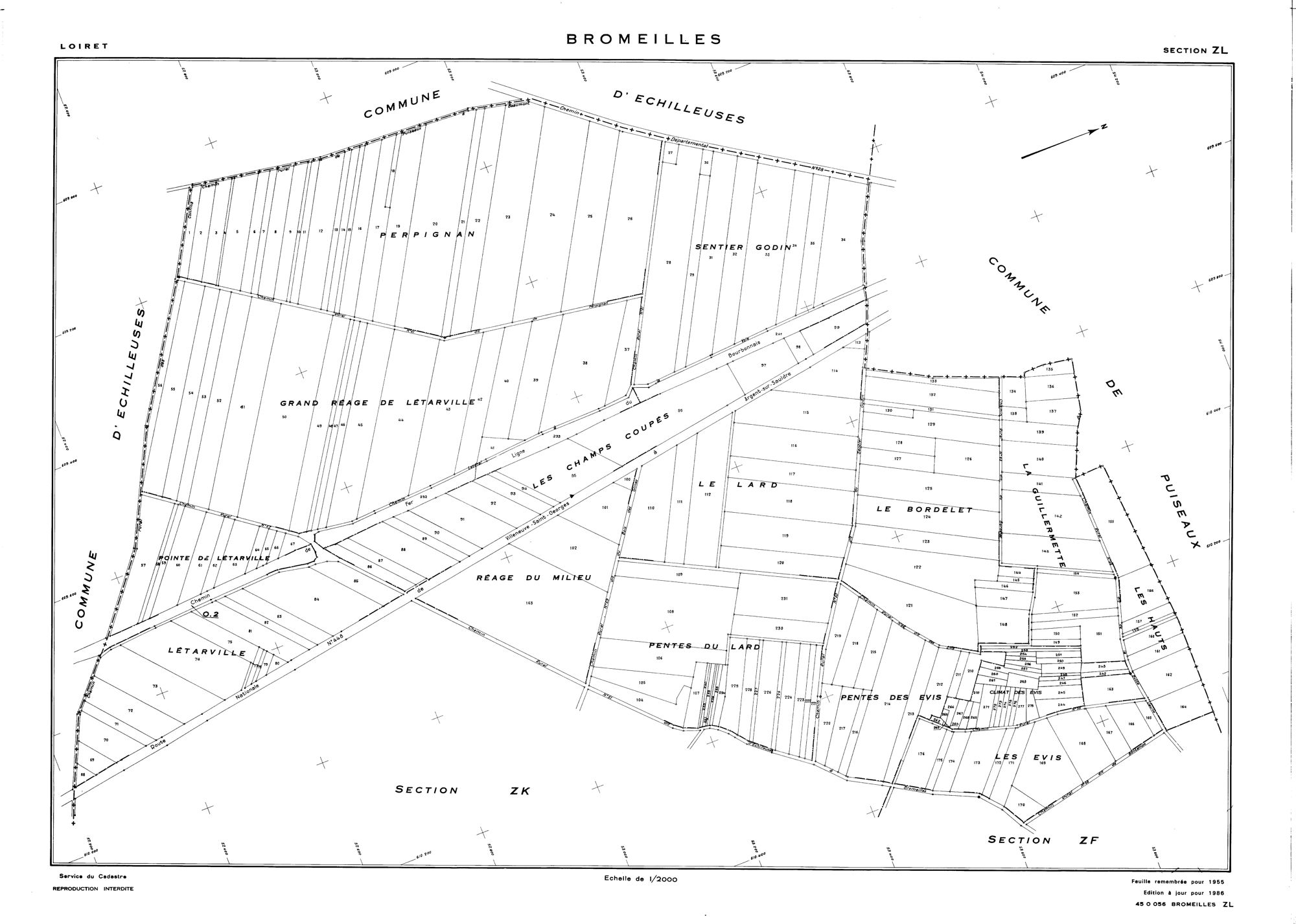 Bromeilles - Sections
