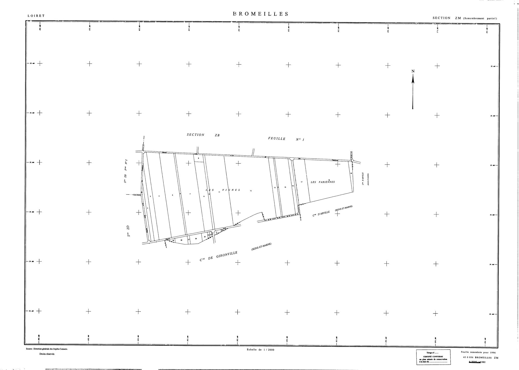 Bromeilles - Sections