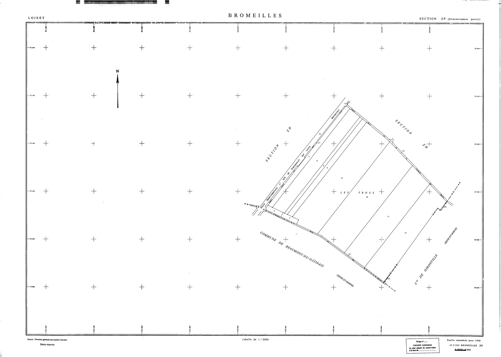 Bromeilles - Sections