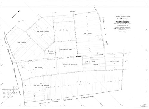 Bromeilles - Sections