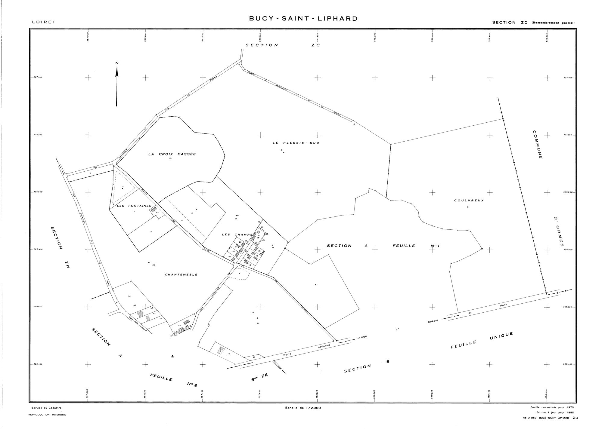 Bucy-Saint-Liphard - Sections