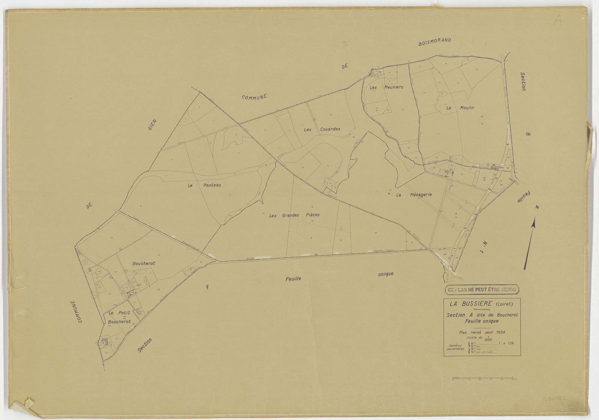 La Bussière - Sections