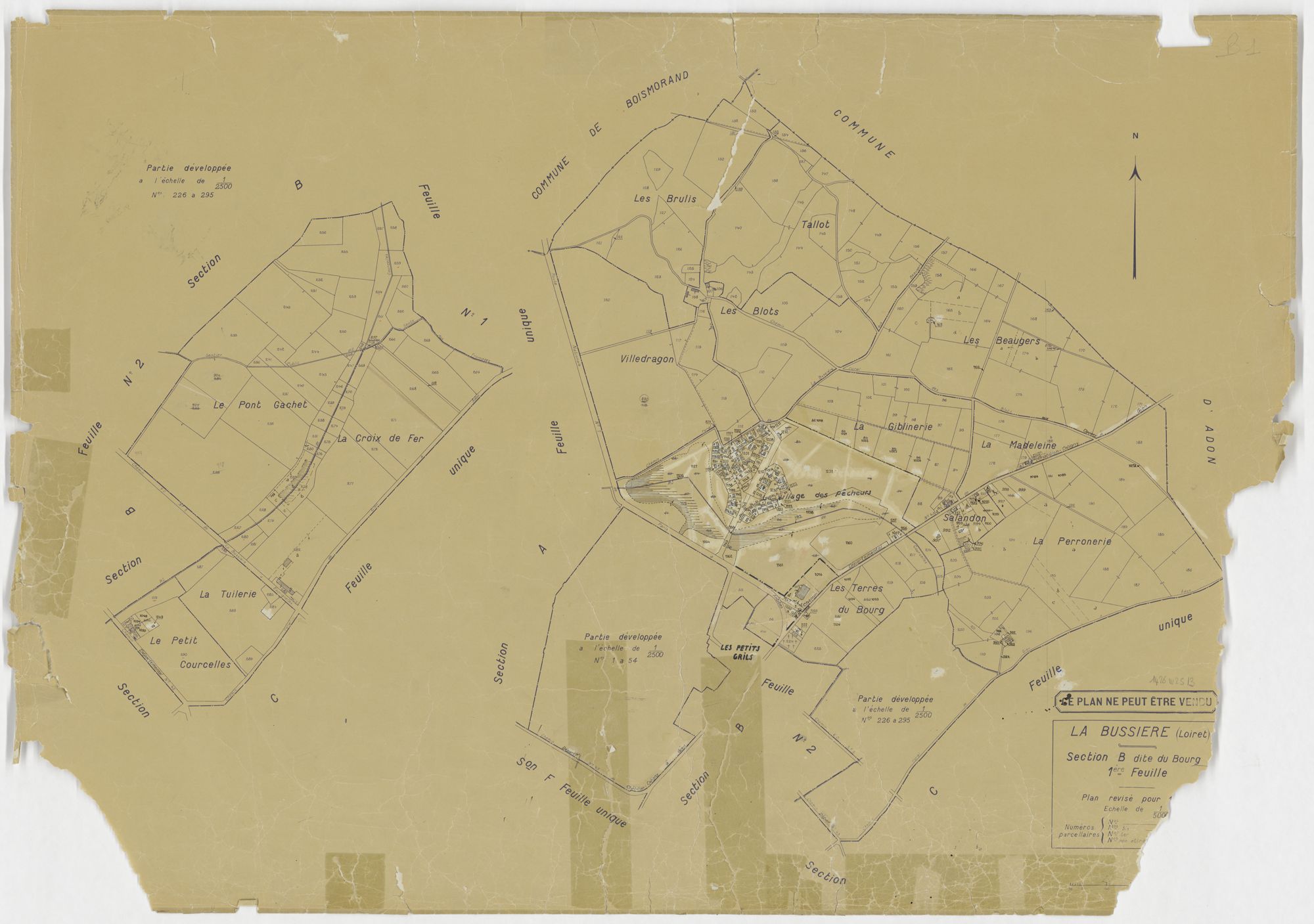 La Bussière - Sections