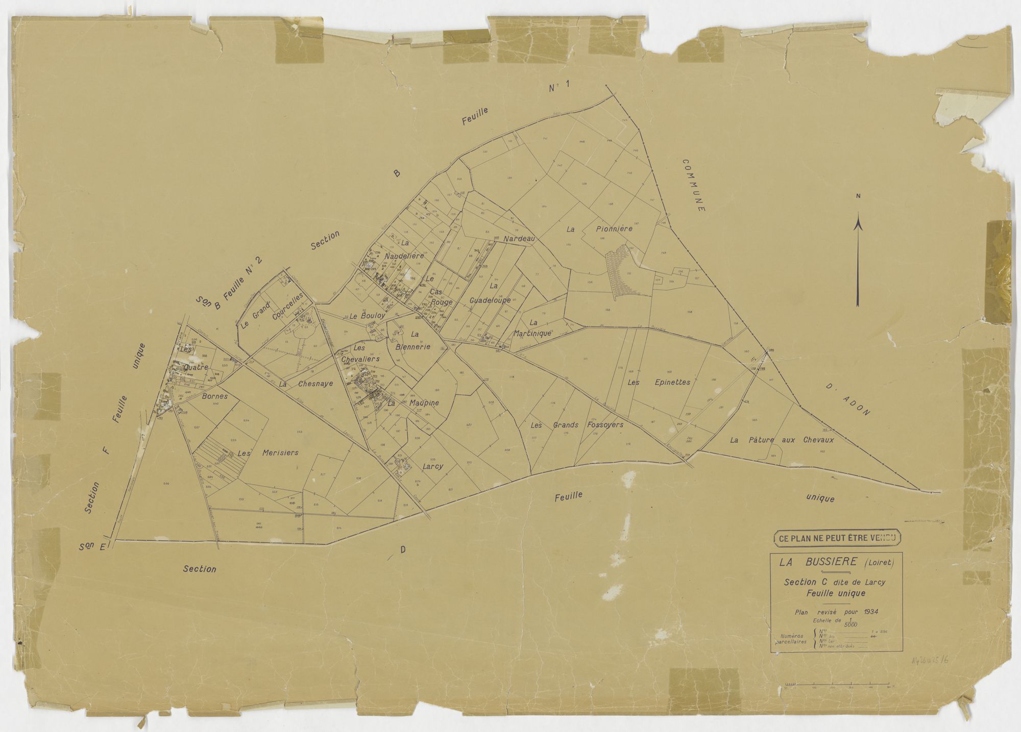 La Bussière - Sections