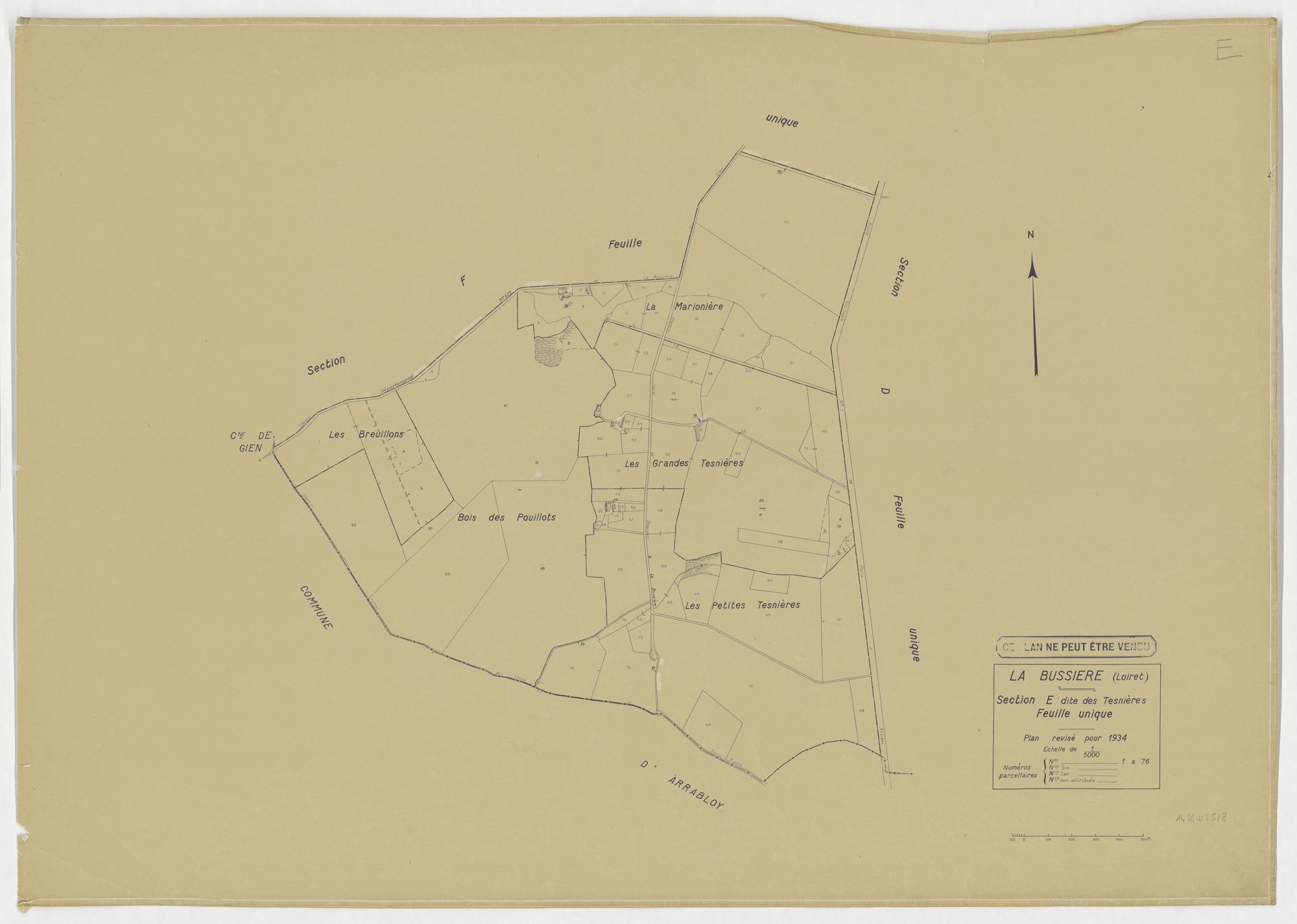 La Bussière - Sections