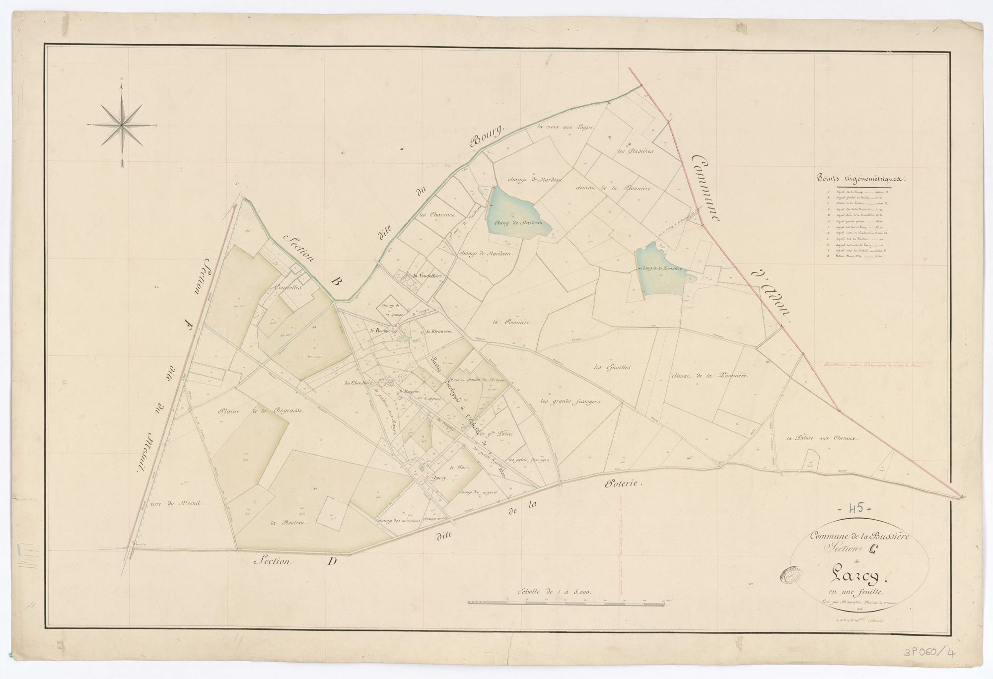 La Bussière - Sections