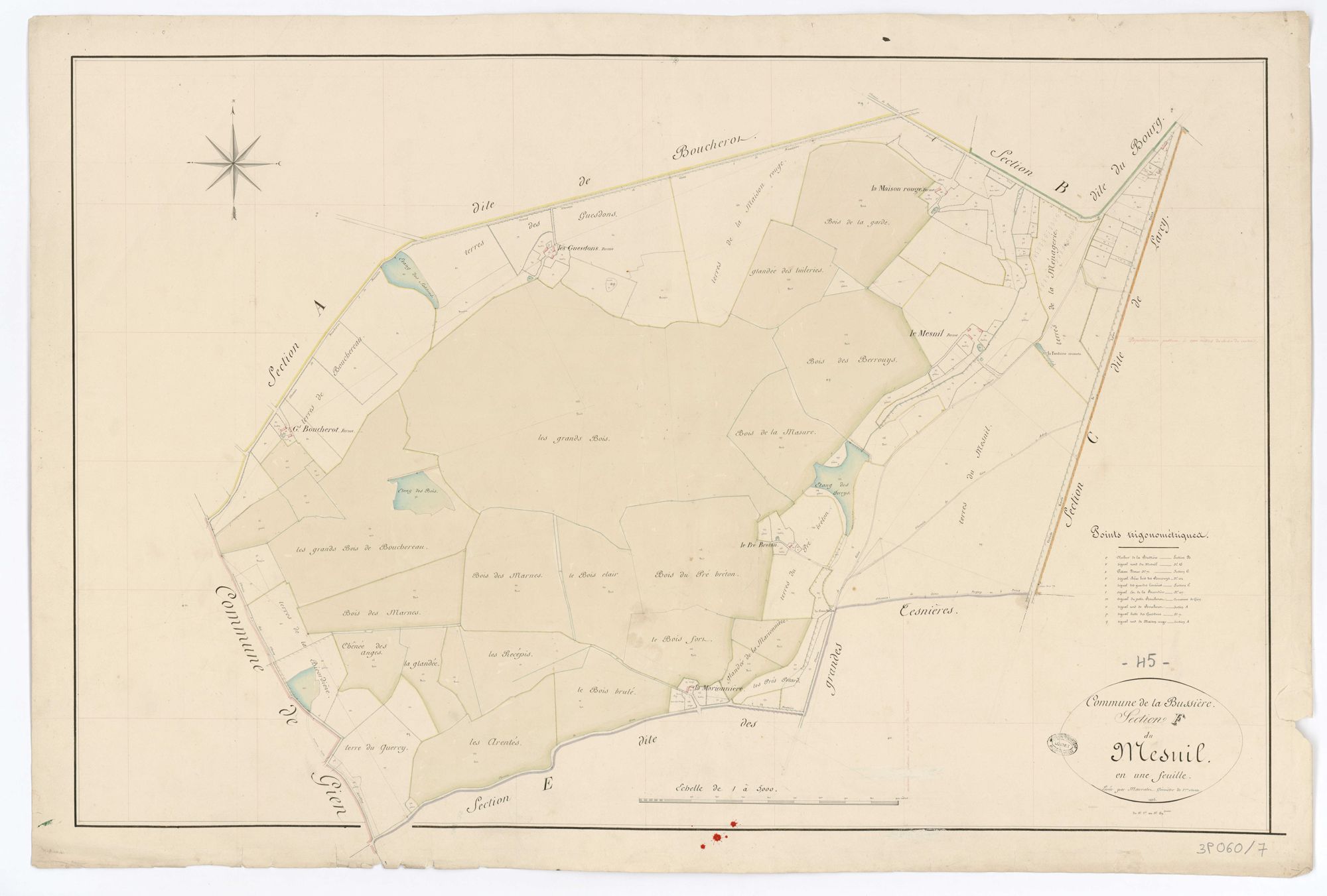 La Bussière - Sections