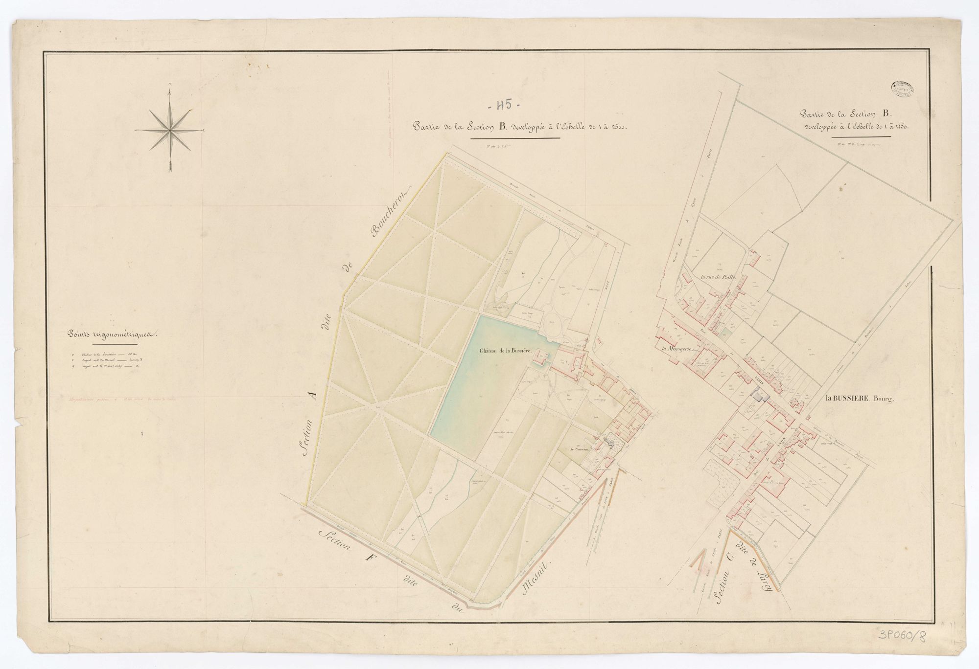 La Bussière - Sections