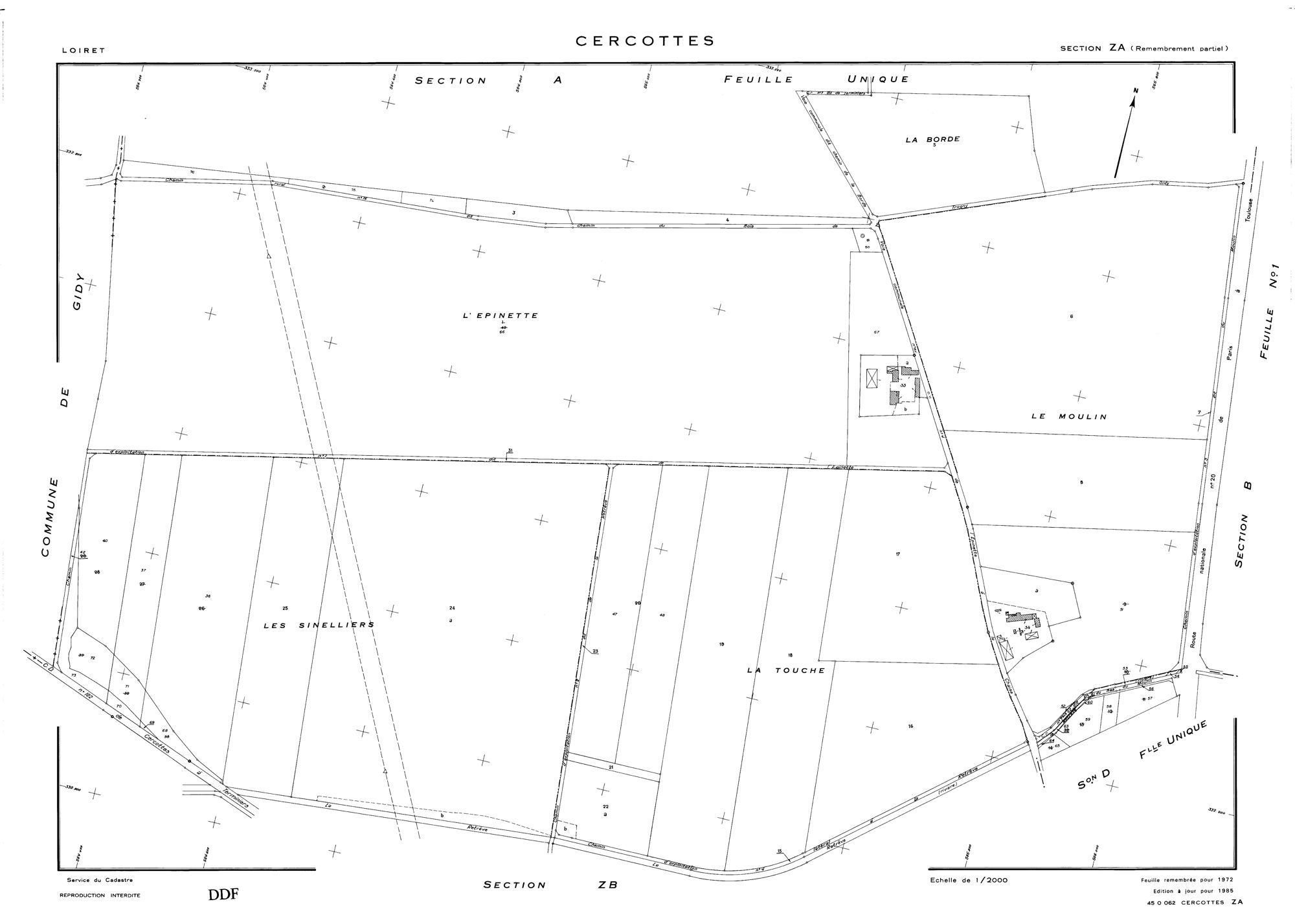 Cercottes - Sections
