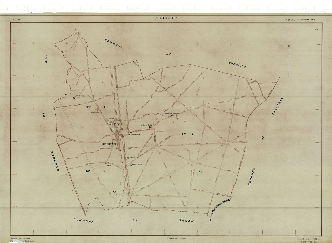 Cercottes - Tableau d'assemblage