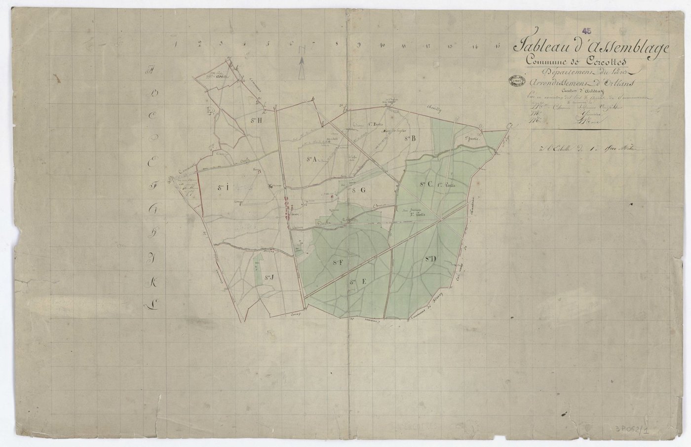 Cercottes - Tableau d'assemblage
