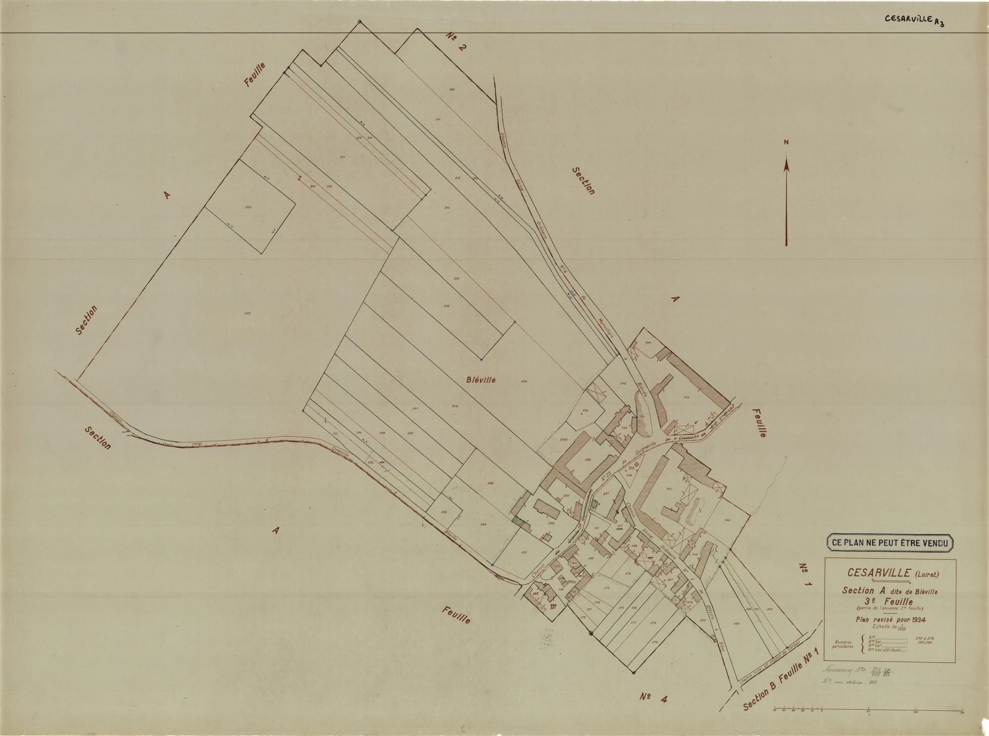 Césarville - Sections