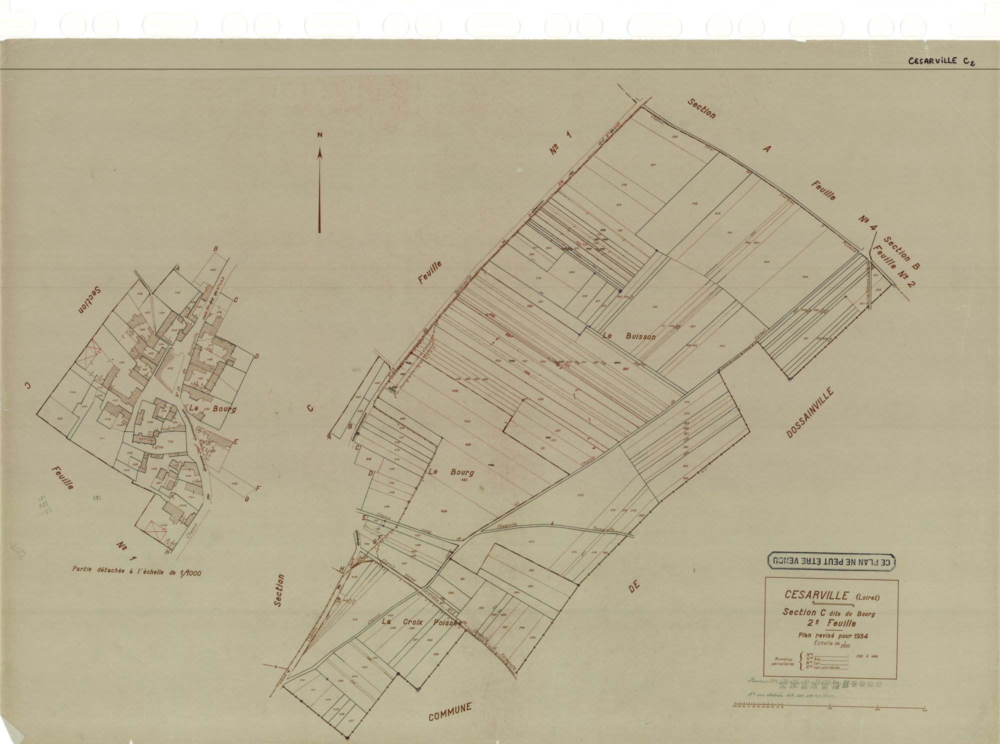 Césarville - Sections