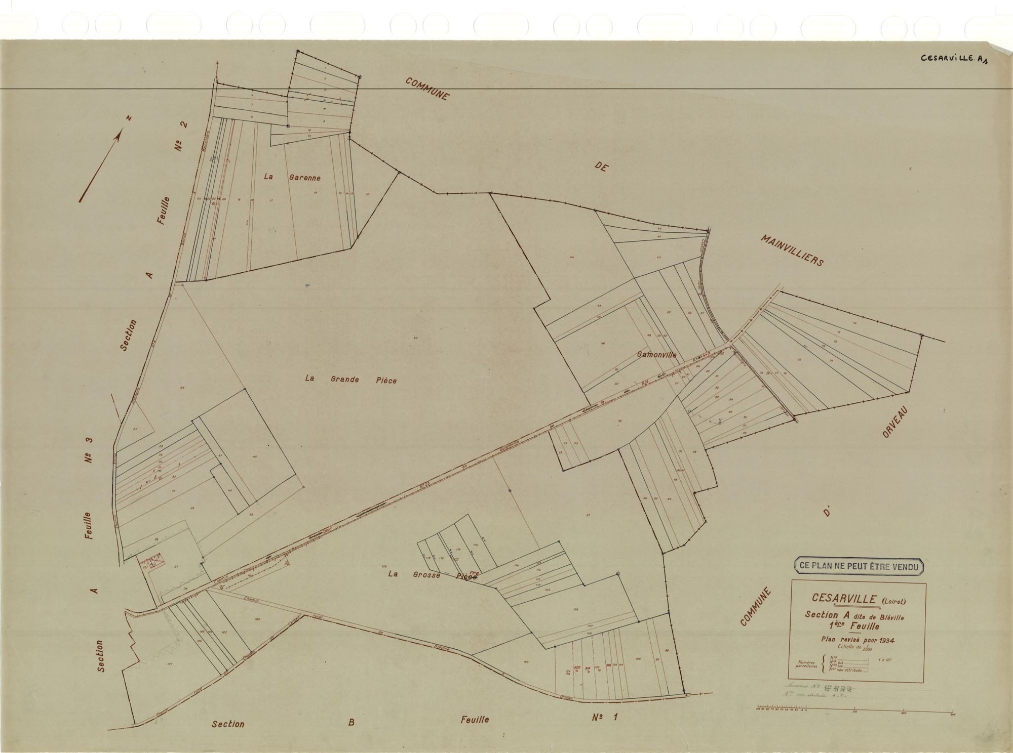 Césarville - Sections
