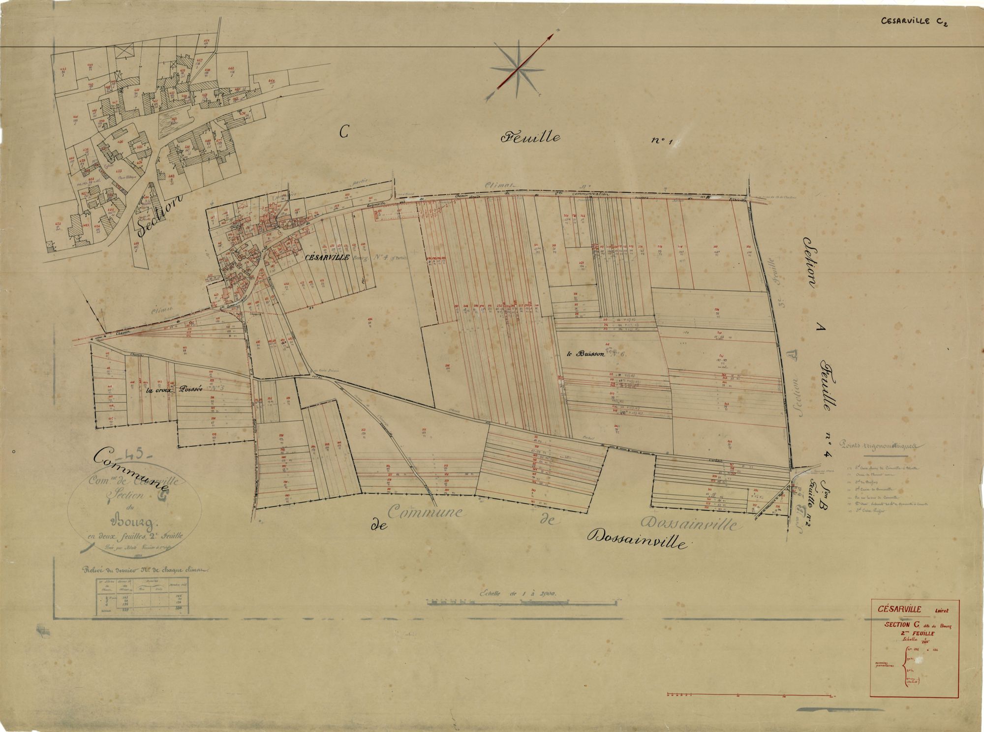 Césarville - Sections