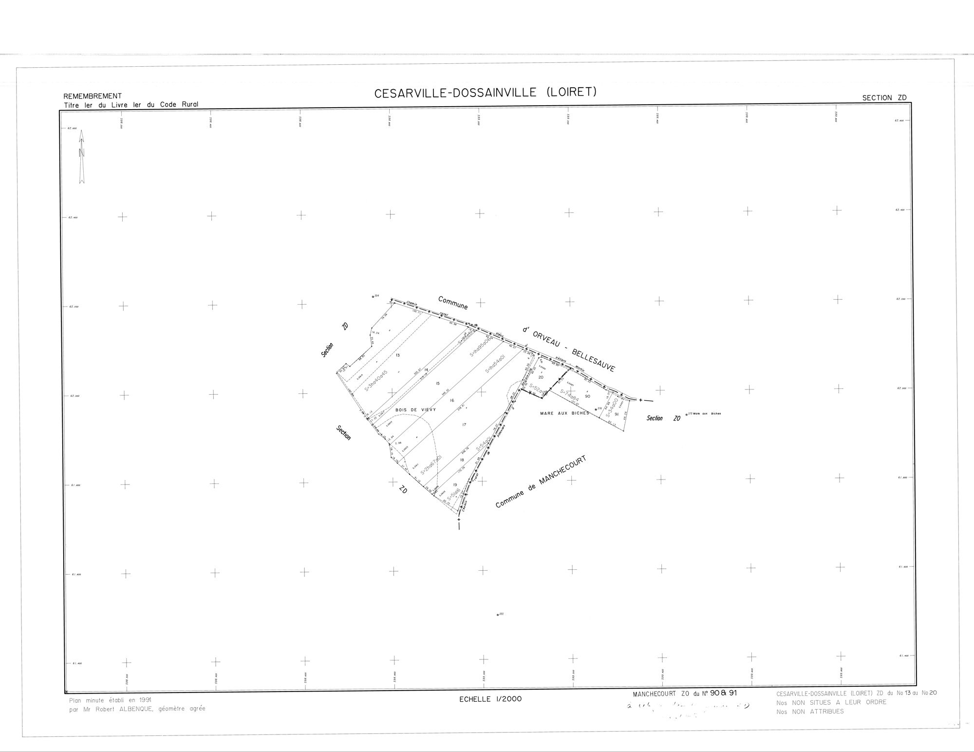 Césarville-Dossainville - Sections