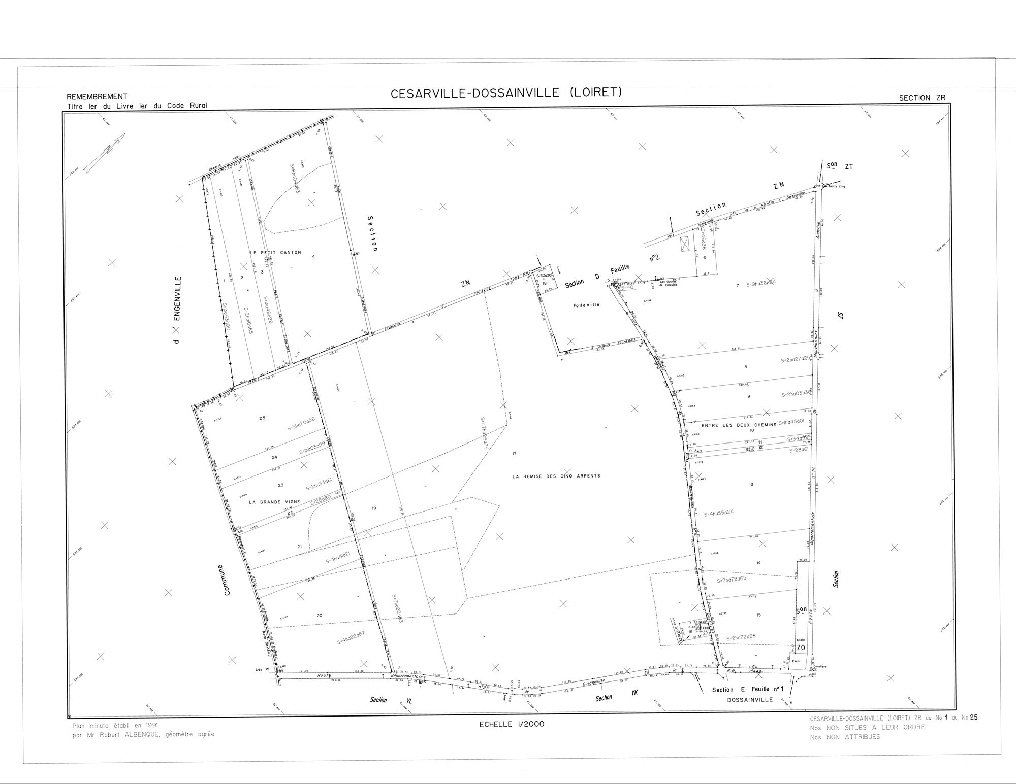Césarville-Dossainville - Sections