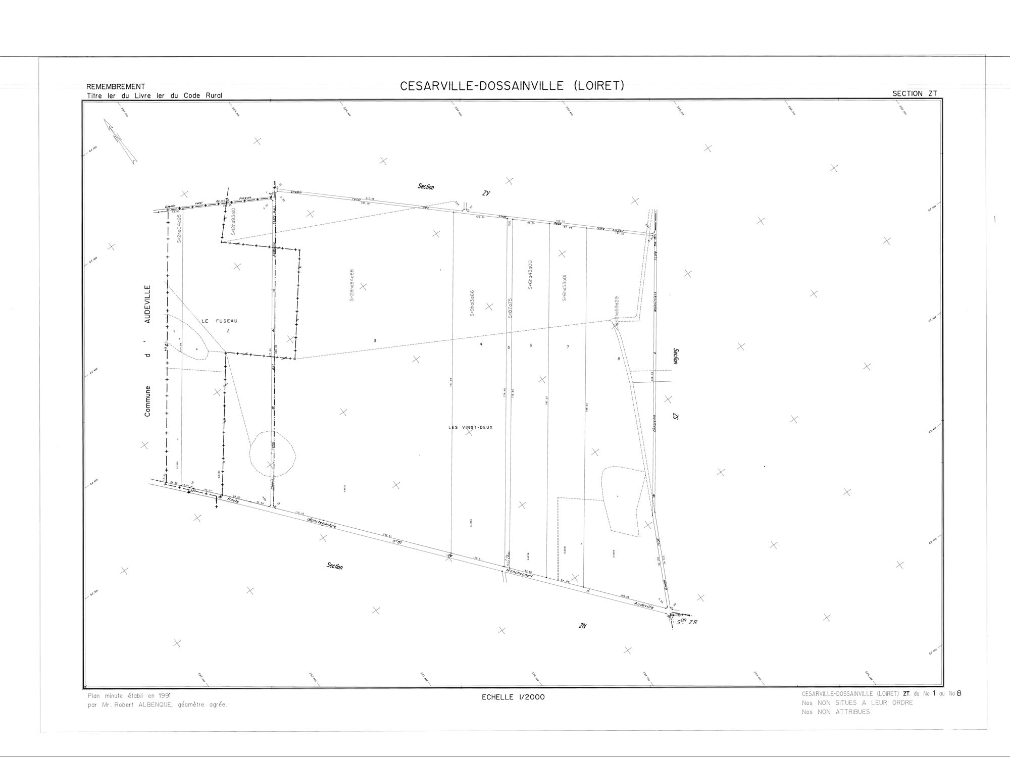 Césarville-Dossainville - Sections