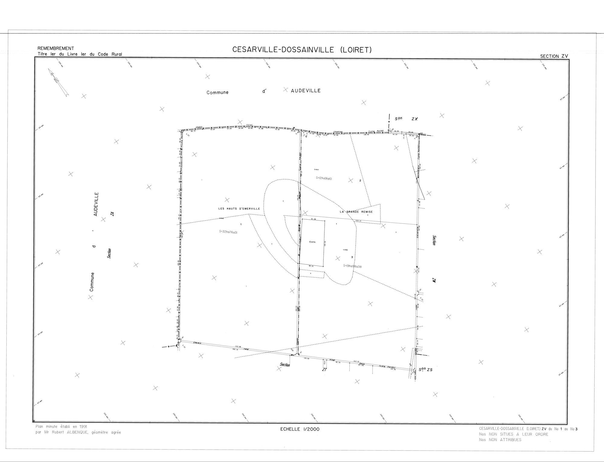 Césarville-Dossainville - Sections