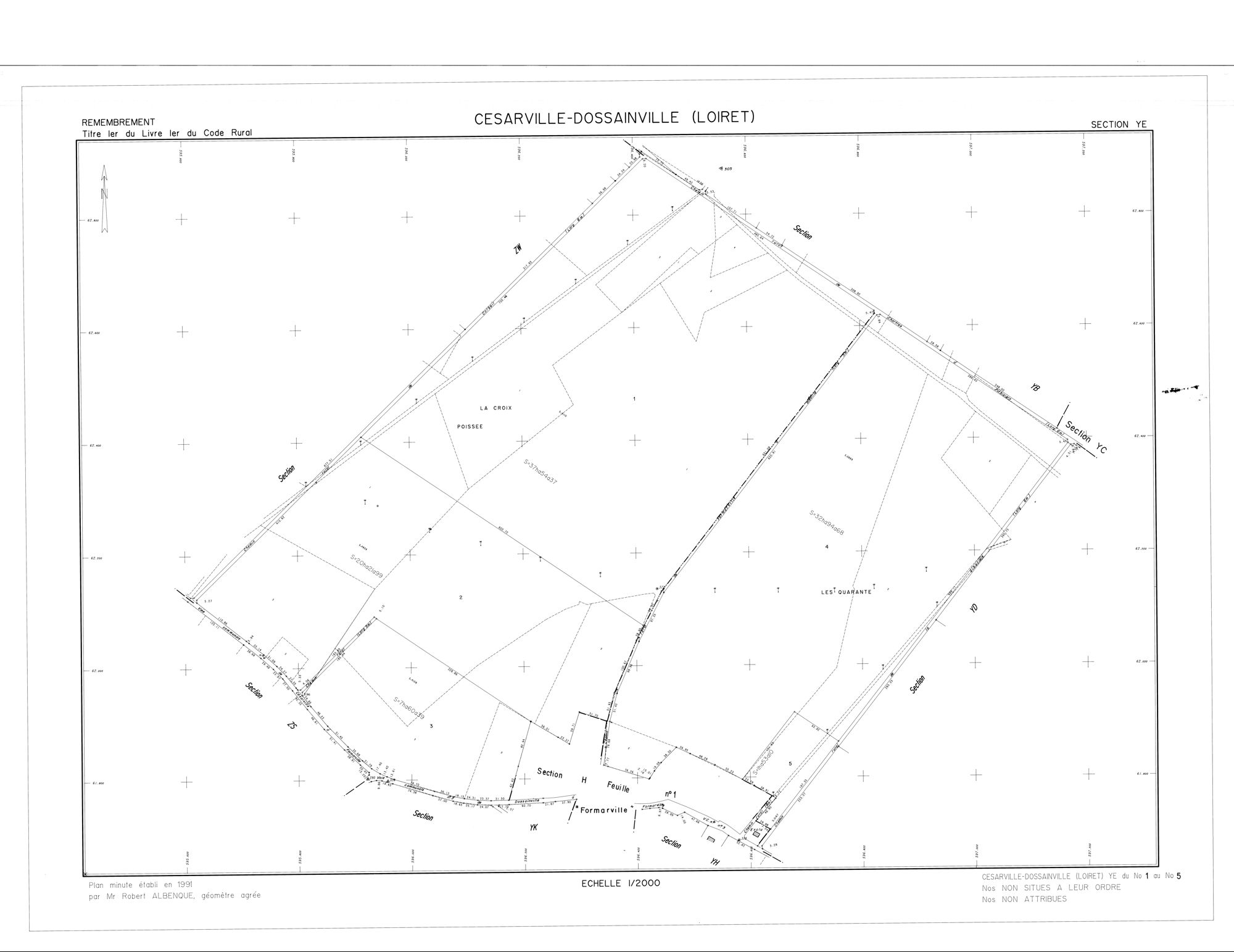 Césarville-Dossainville - Sections