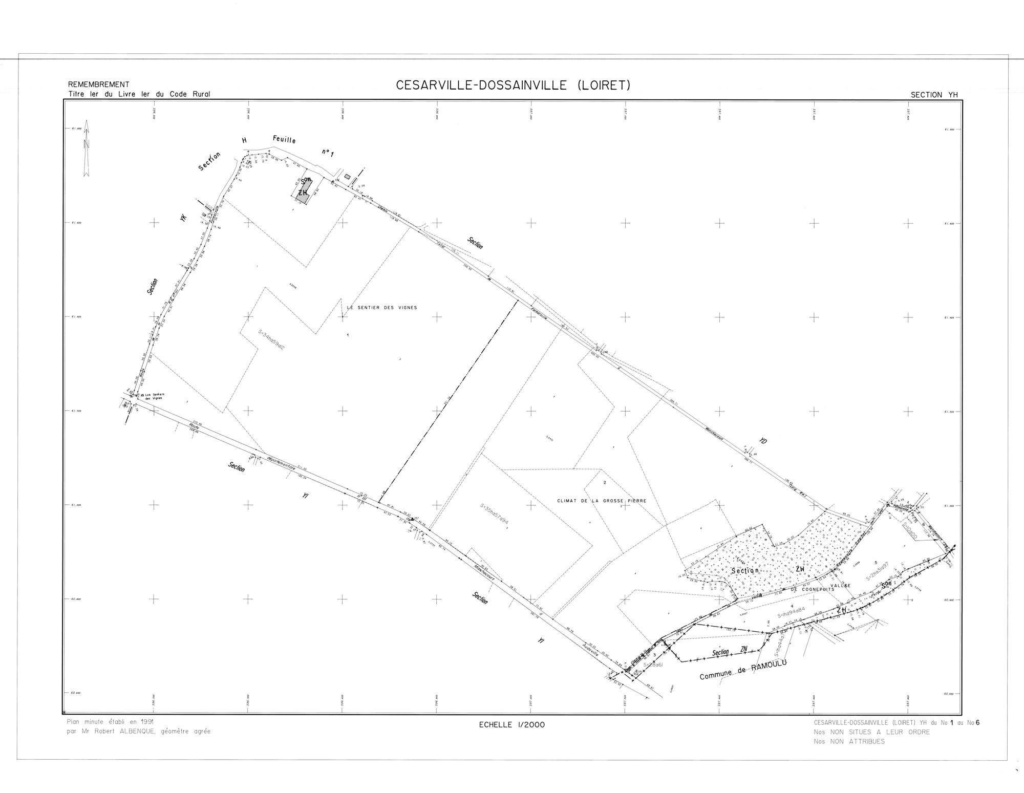 Césarville-Dossainville - Sections