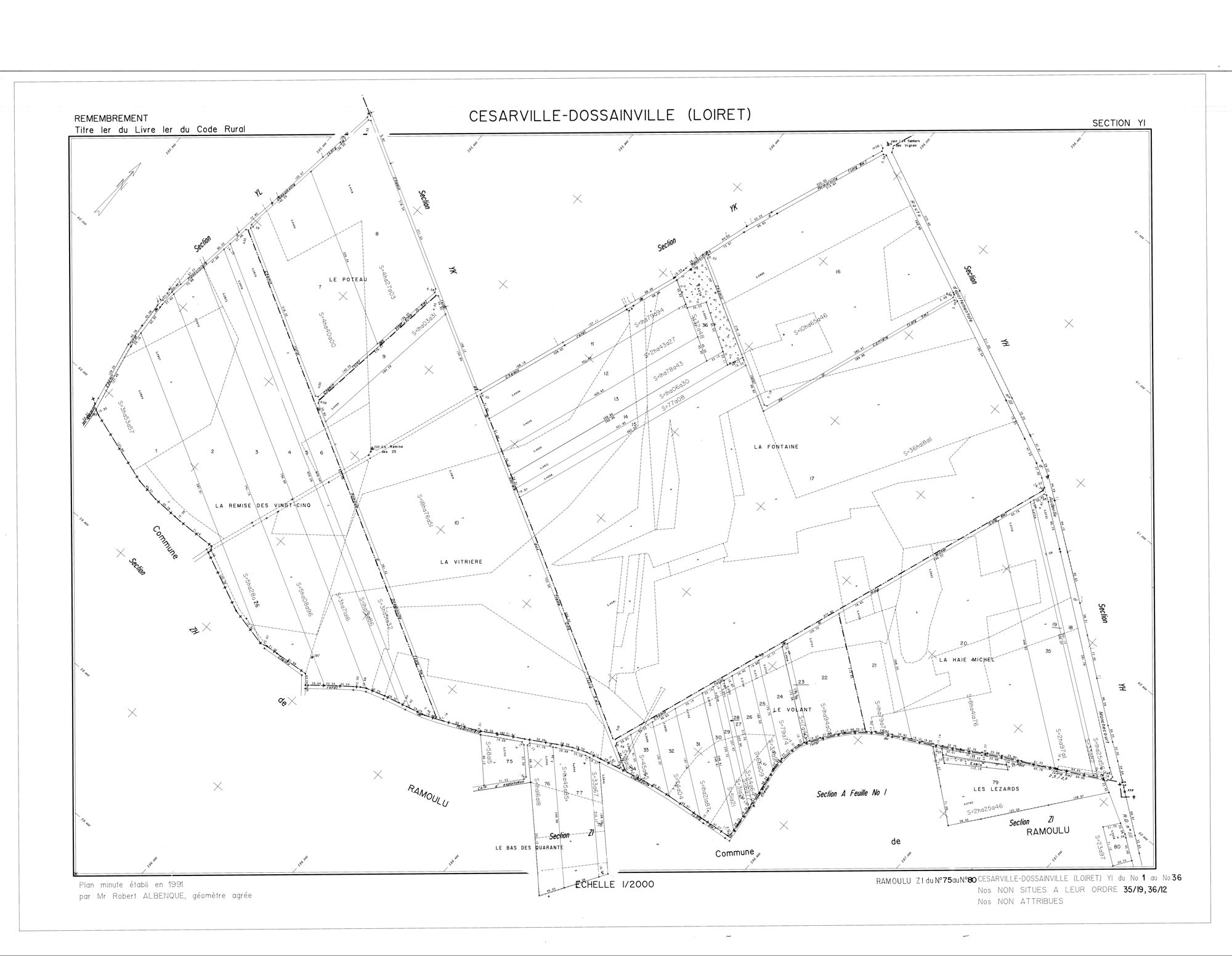 Césarville-Dossainville - Sections