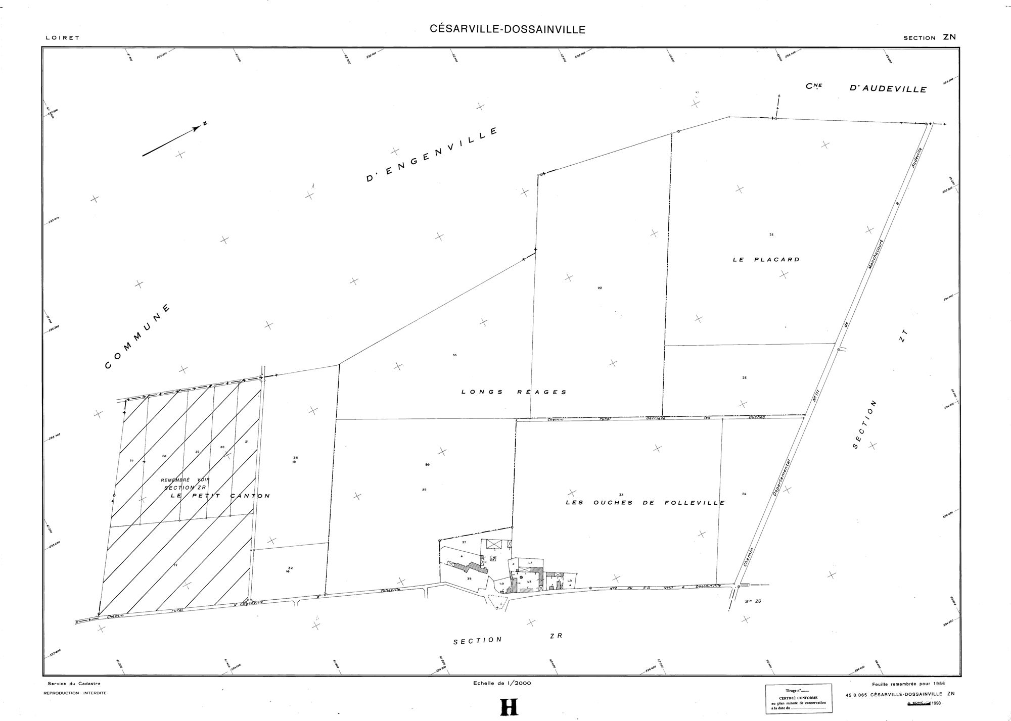Césarville-Dossainville - Sections