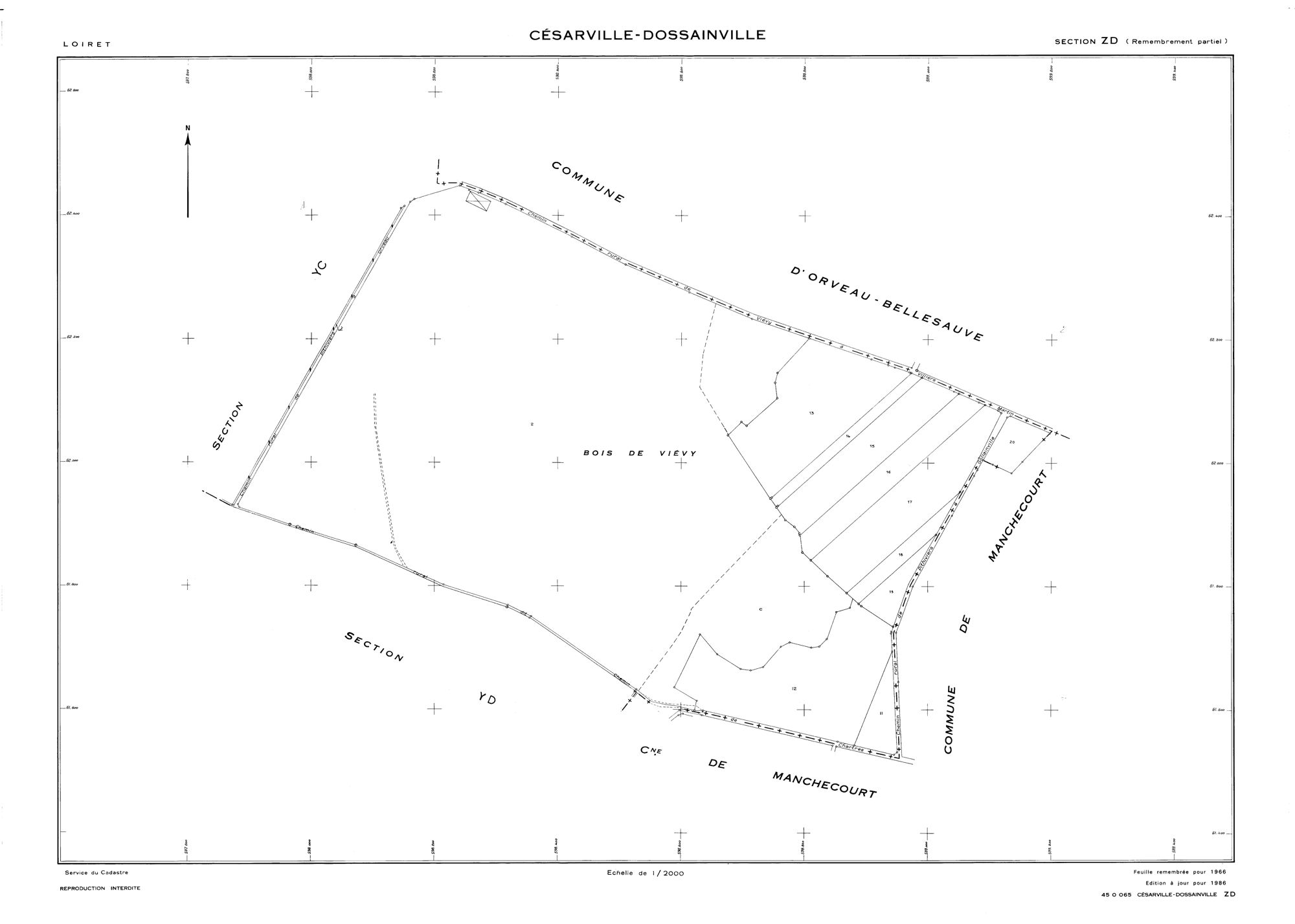Césarville-Dossainville - Sections