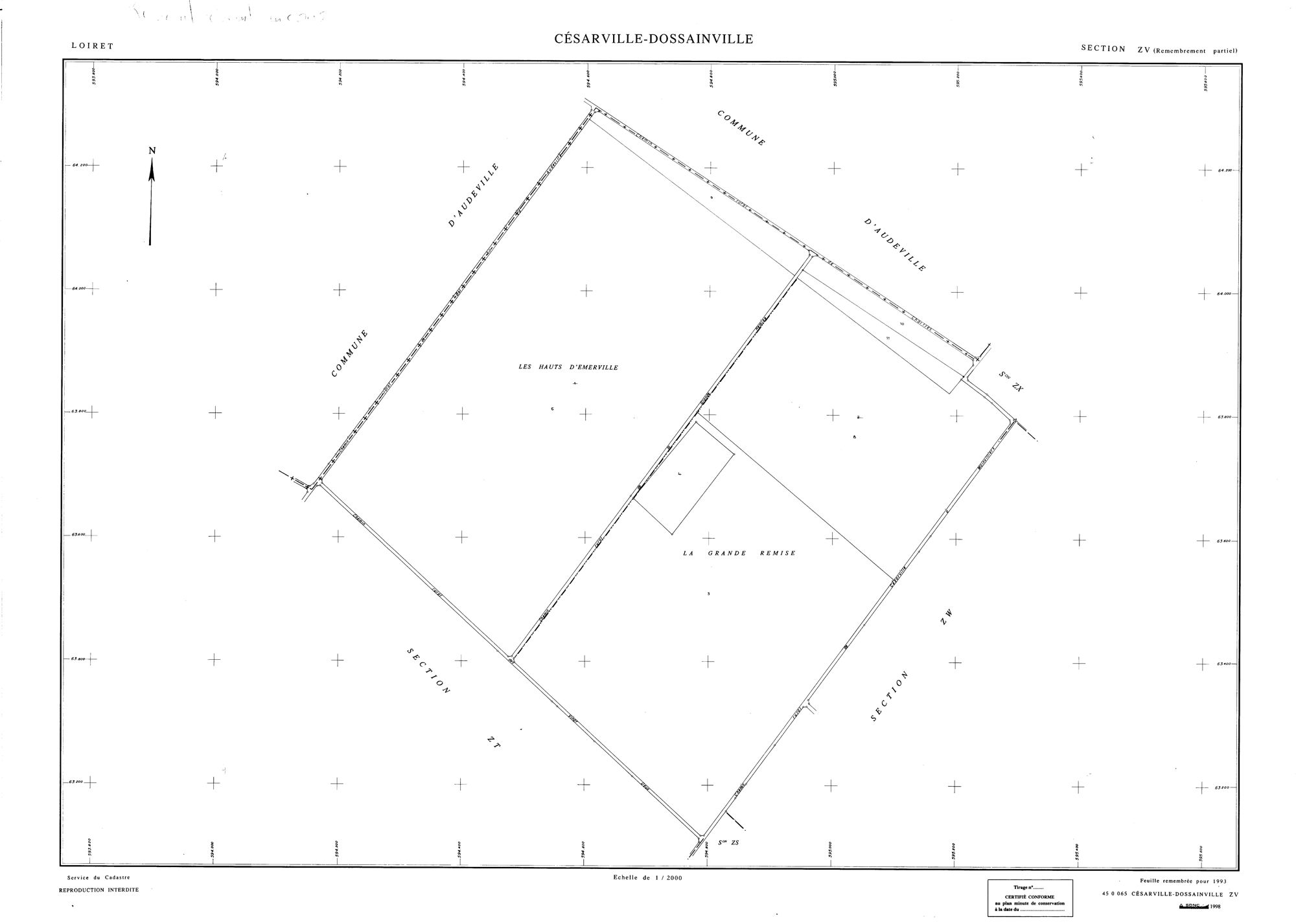 Césarville-Dossainville - Sections