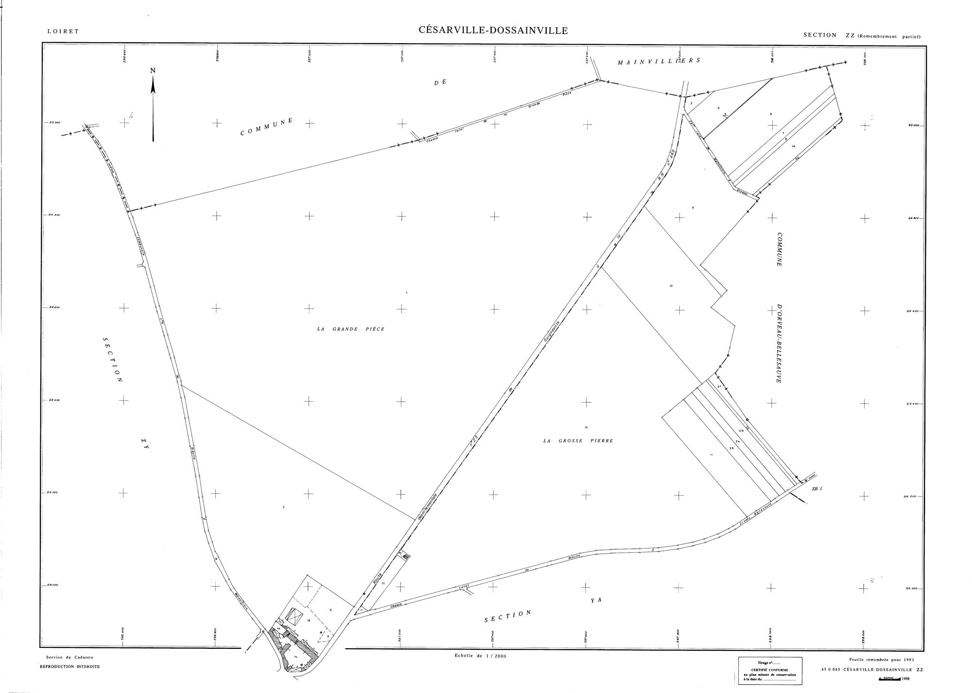 Césarville-Dossainville - Sections