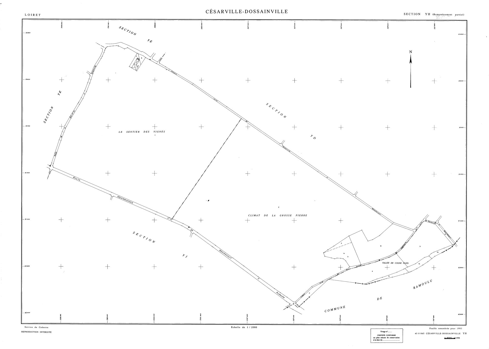 Césarville-Dossainville - Sections