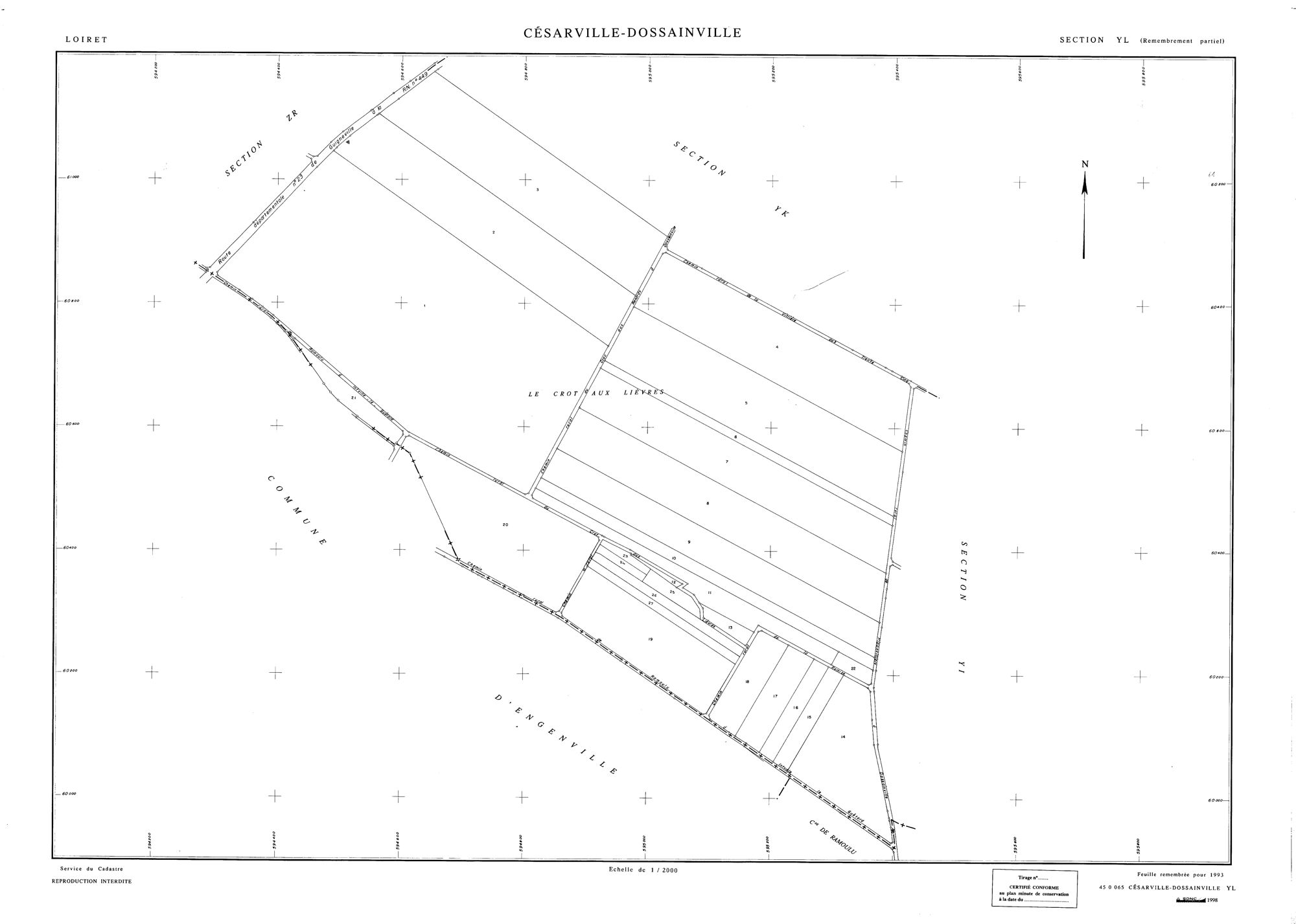 Césarville-Dossainville - Sections