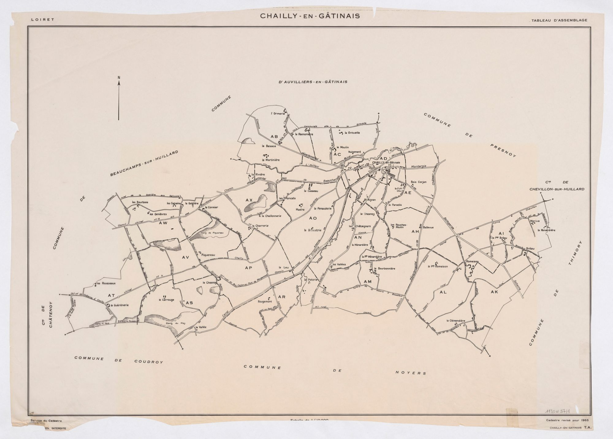 Chailly-en-Gâtinais - Tableau d'assemblage