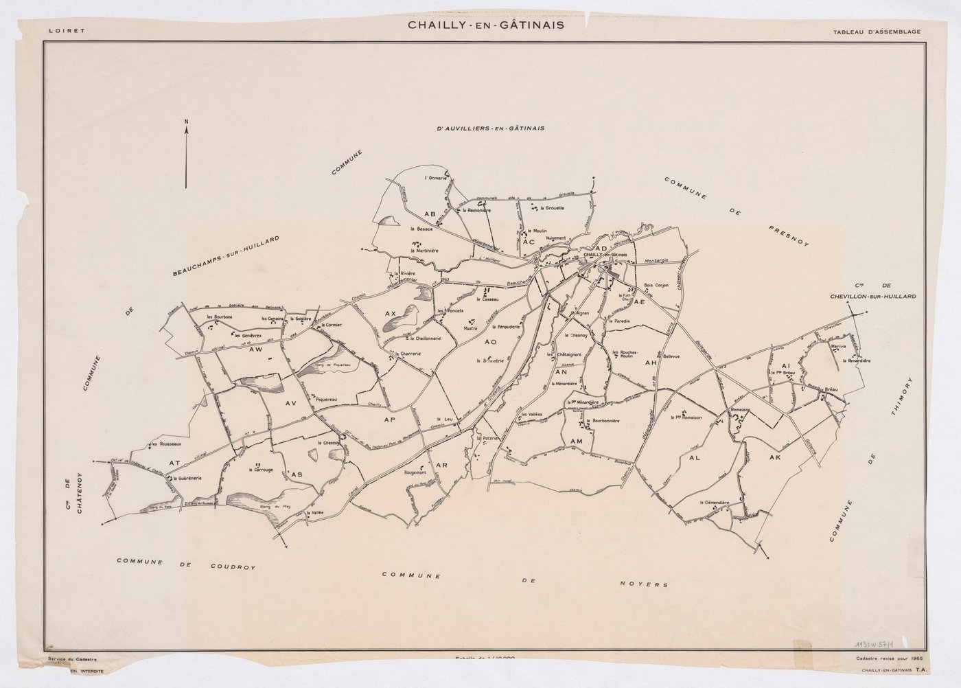 Chailly-en-Gâtinais - Tableau d'assemblage